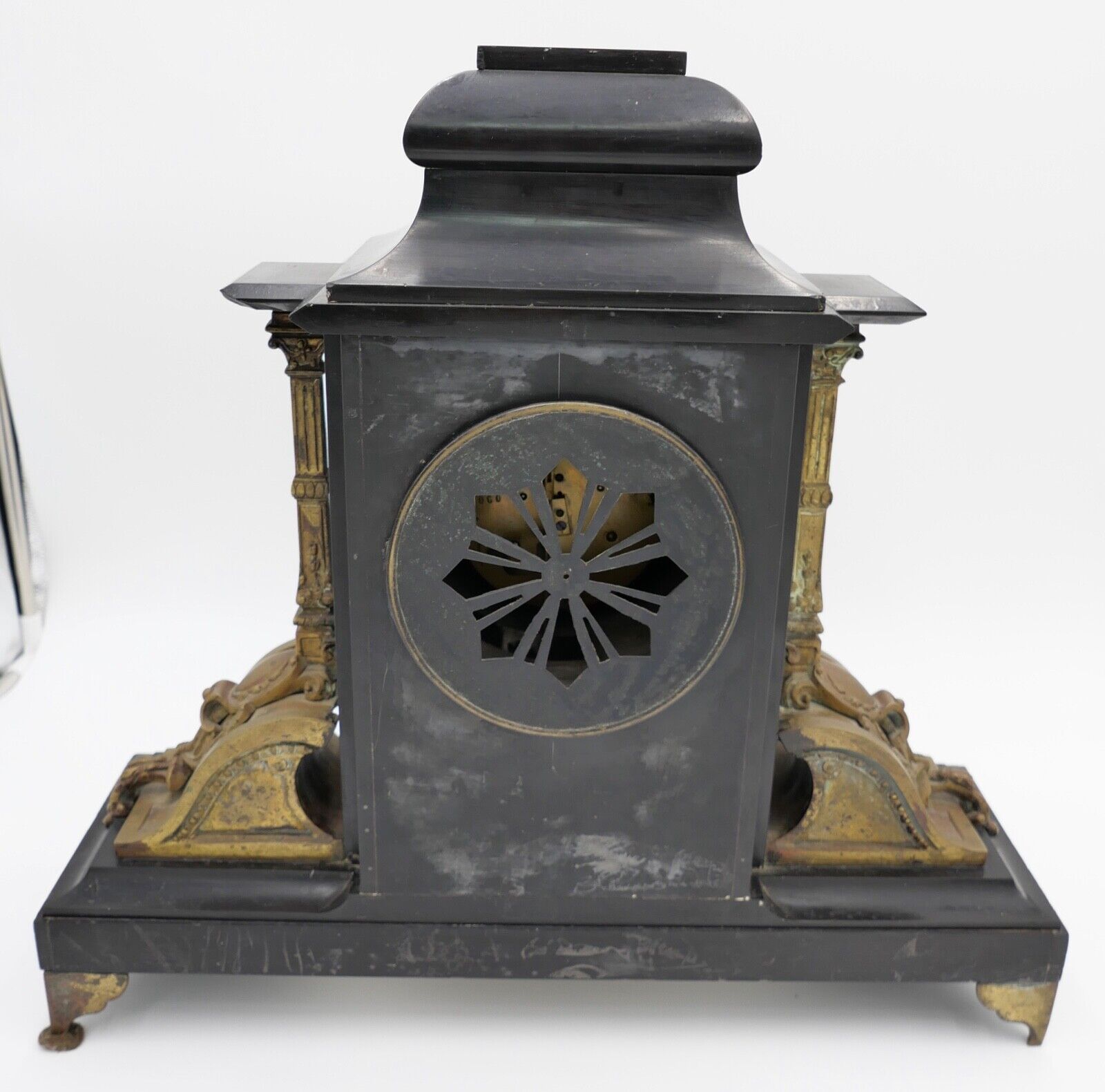 Antike XXL Schneeberger Pendule Kaminuhr um 1870 Historismus sehr schwer - Antikhandel-Stuttgart