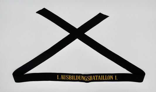 Mützenband " 1. Ausbildungsbataillon 1. " Bundesmarine Cap Tally Original - Antikhandel-Stuttgart