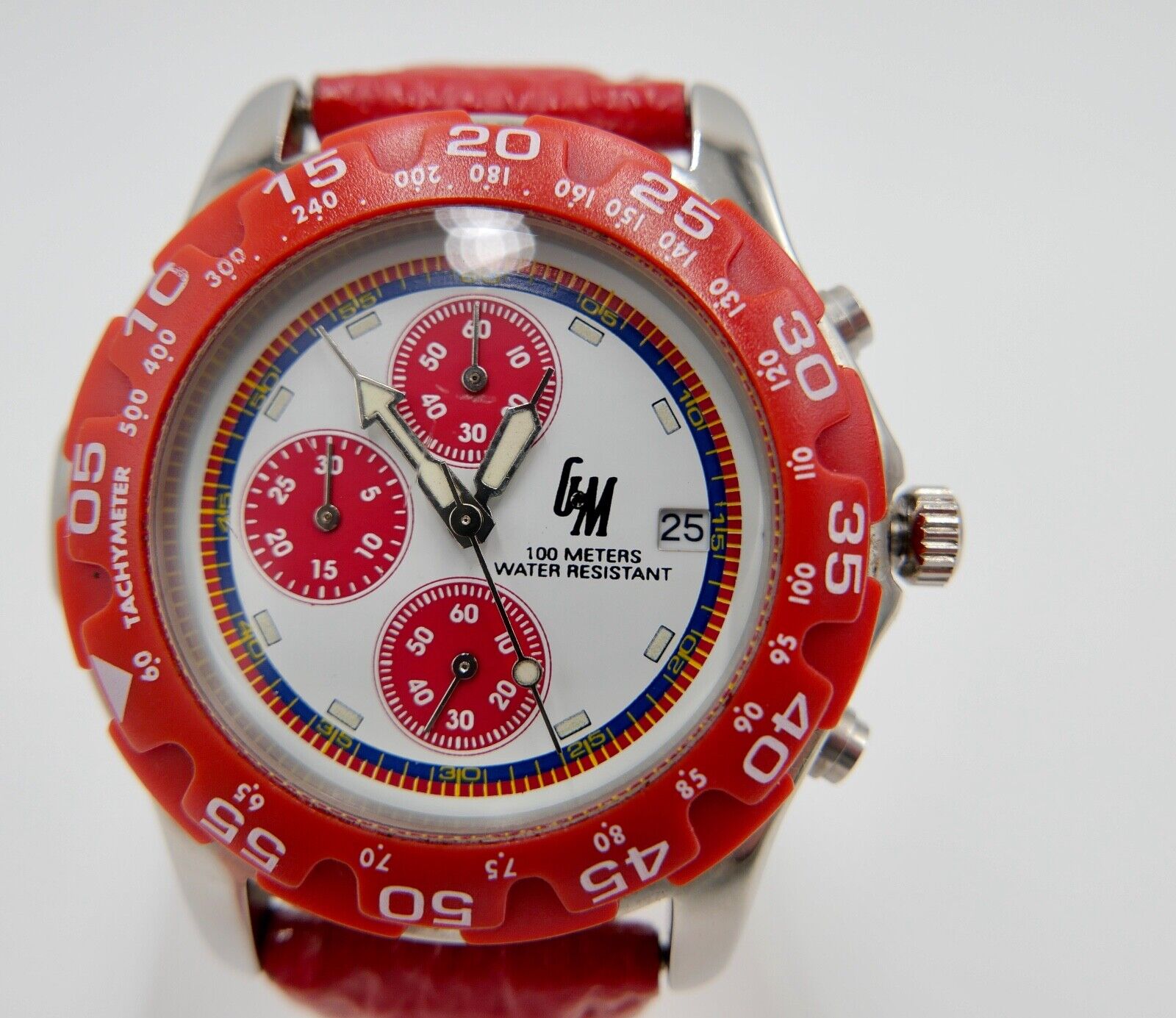 GM Goldmeister Miyota 0510 Quartz Armbanduhr Herren 70328 Ø 41,7 mm Chronograph - Antikhandel-Stuttgart