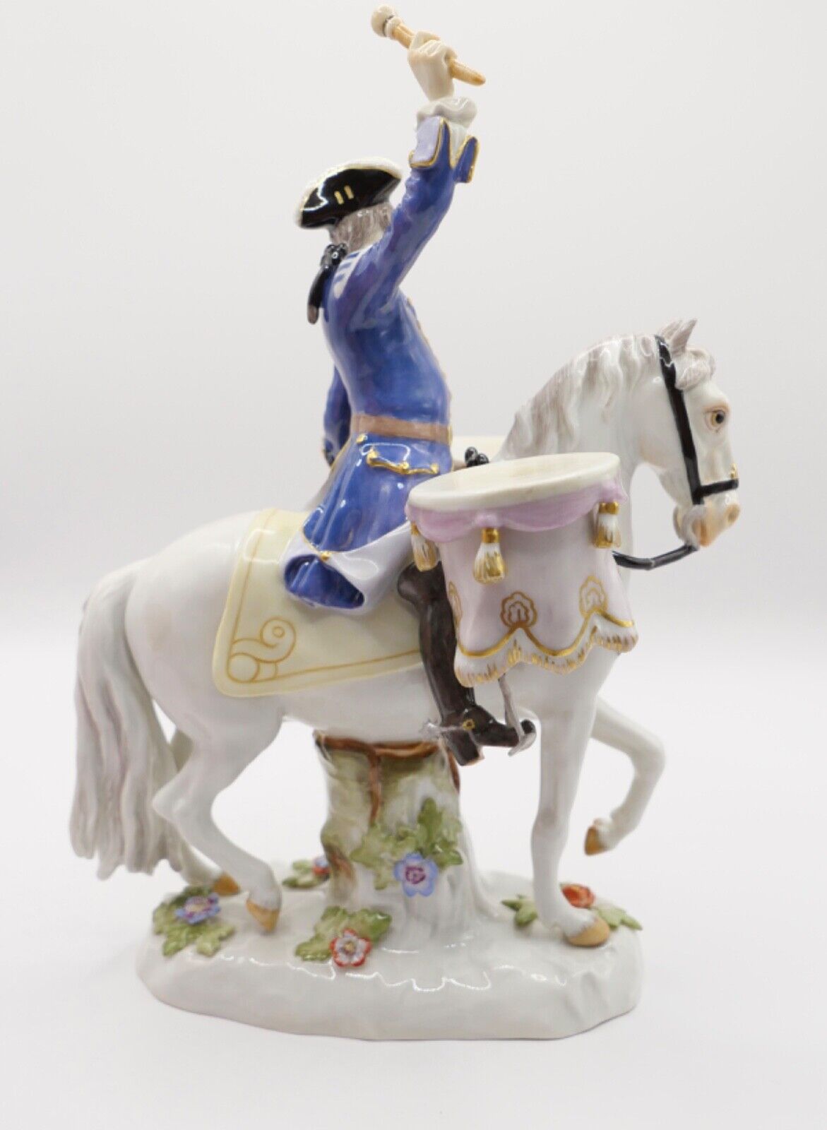 Meissen Figurengruppe 1. Wahl Paukenschläger Trommler zu Pferde Kändler 69555 - Antikhandel-Stuttgart