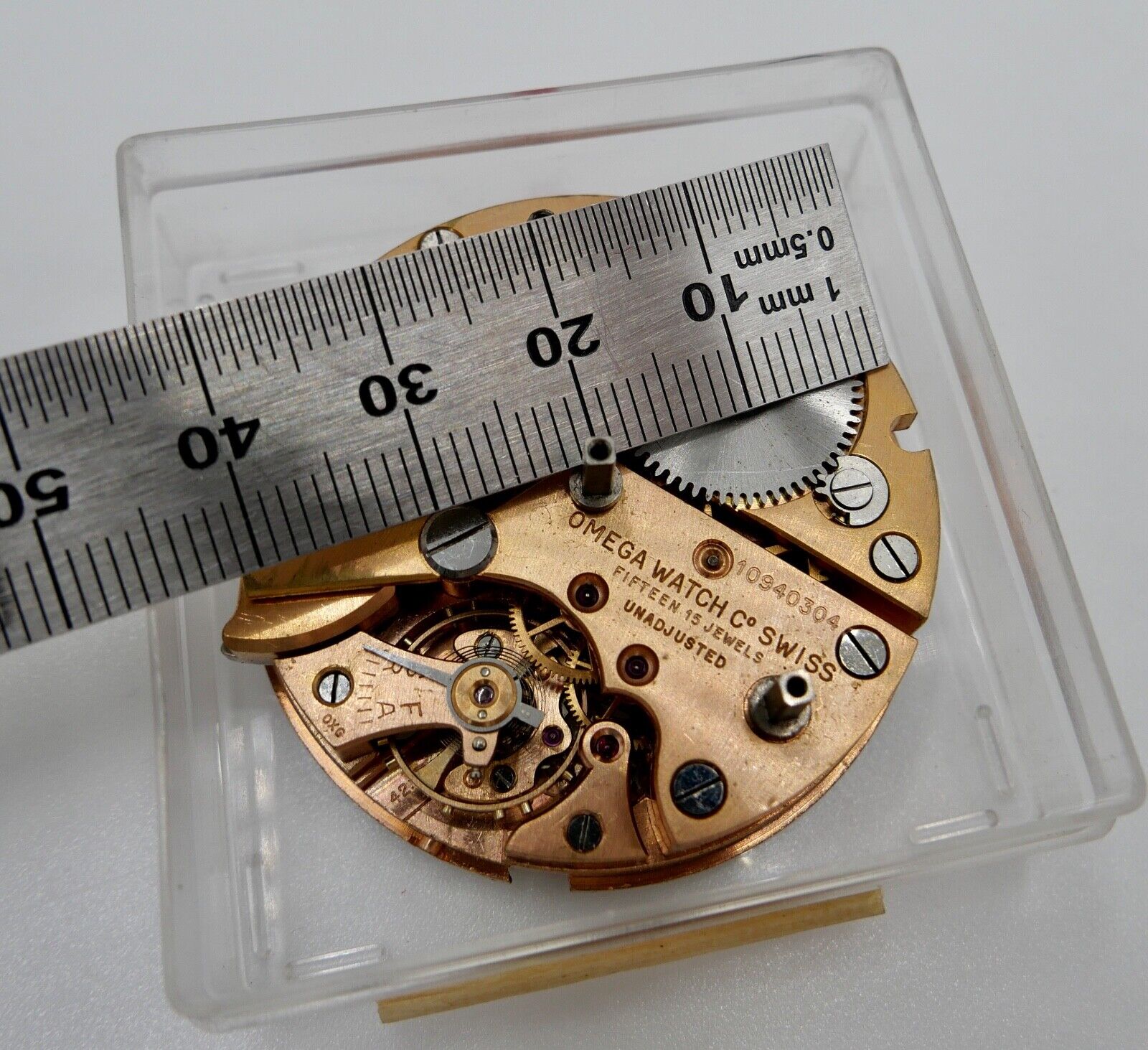 OMEGA 42.9-8D REV Handaufzug 40-50er 42.9 8D Uhrwerk Tischuhr Wecker - Antikhandel-Stuttgart