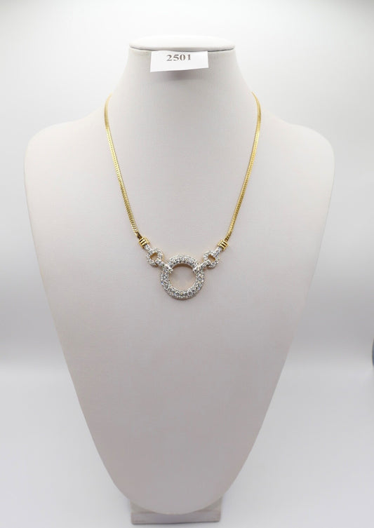 Swarovski Designer Damen Collier / Kette 18K vergoldet  43cm mit Strasssteinen