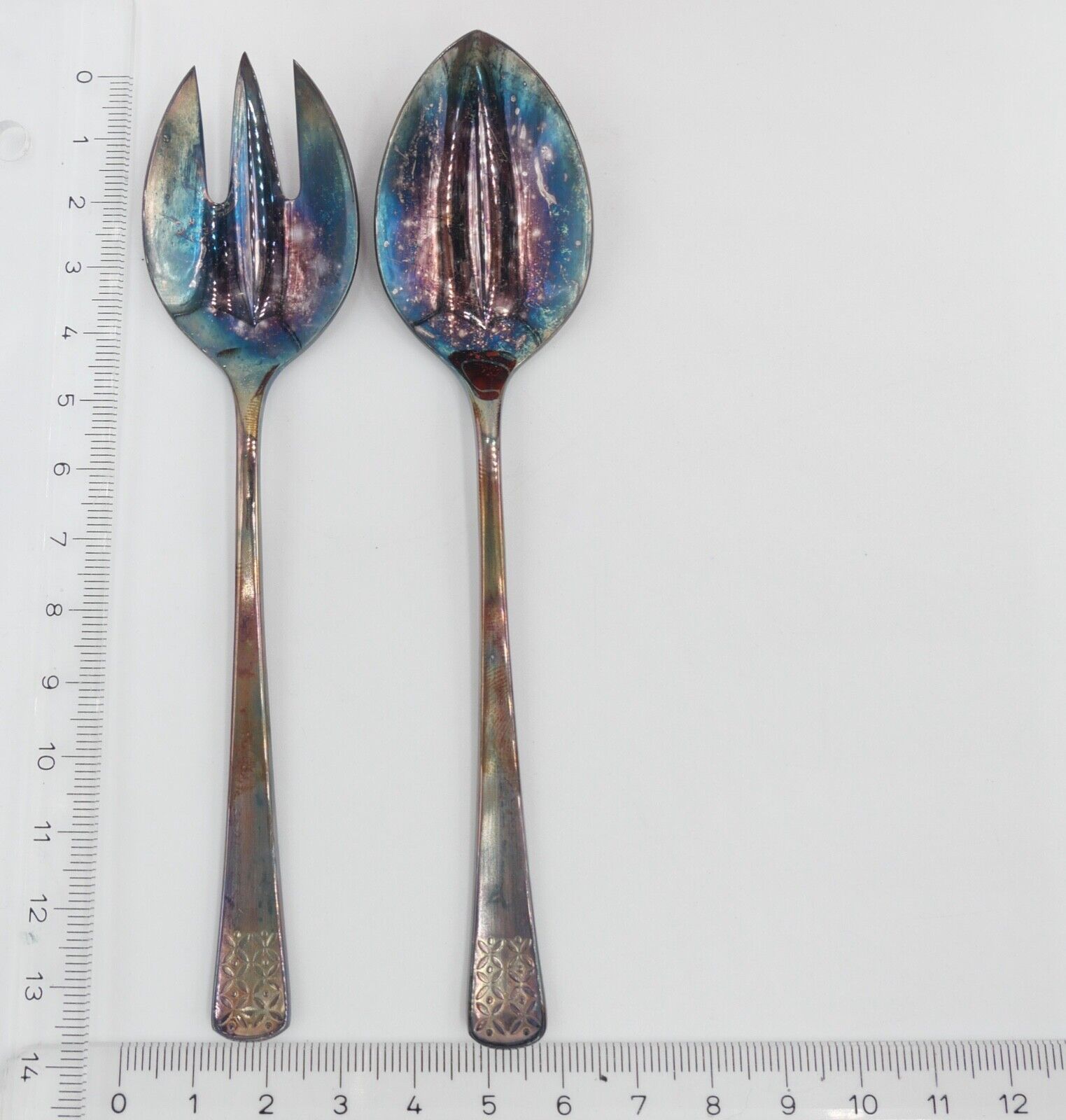 12 Teile NEU - BRUCKMANN PETITE FLEUR 771 90er Silber Butter- Käsemesser Salat - Antikhandel-Stuttgart