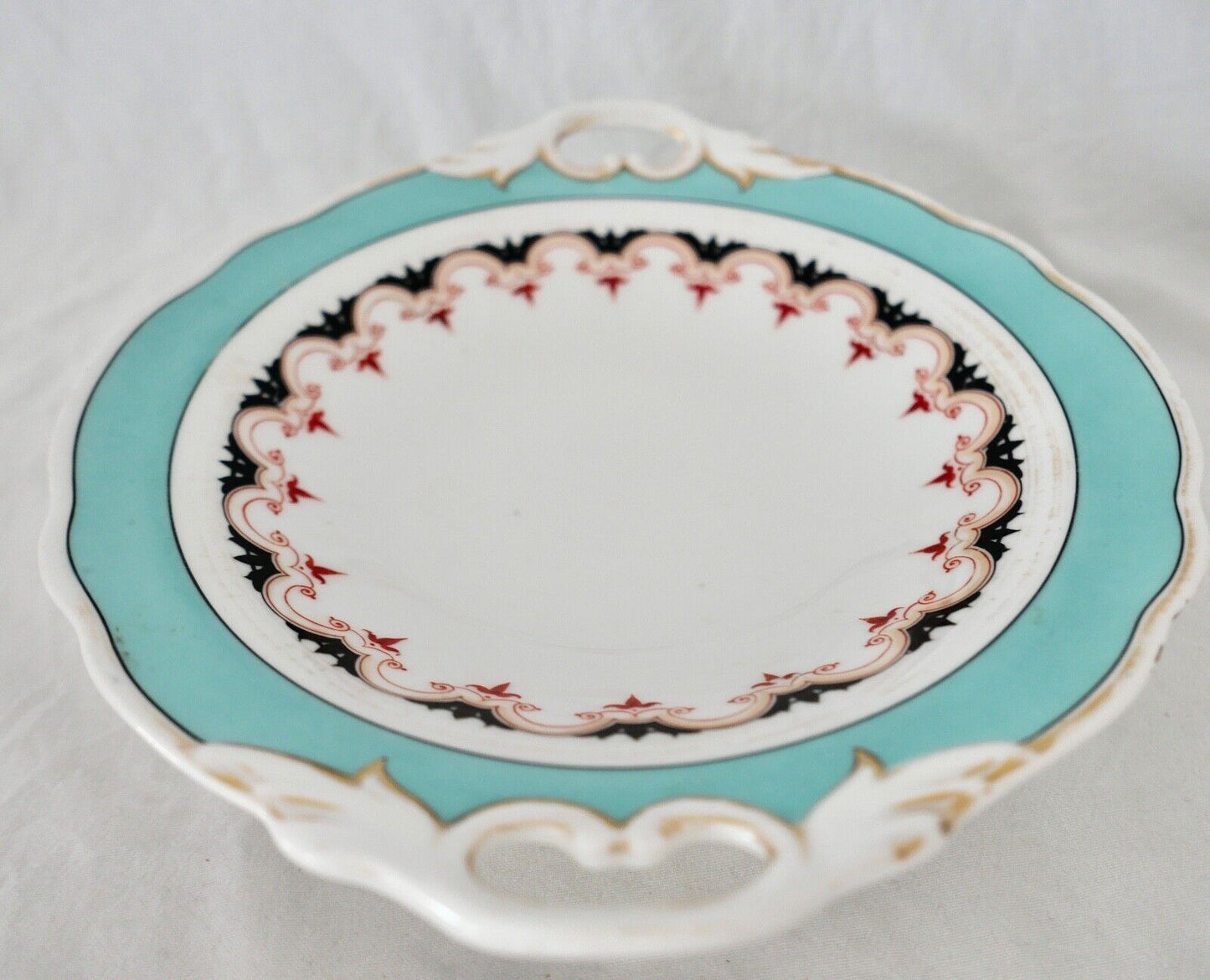 Antike " KPM Krister " Porzellan Schale / Teller Ø 28 cm 1837-1844 Goldrand - Antikhandel-Stuttgart