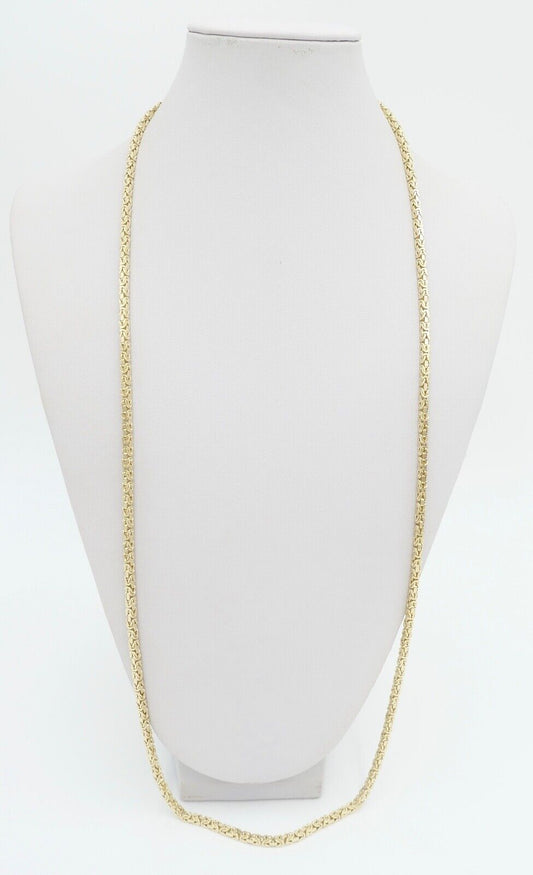 80er Jahre dicke Königskette Gold 585 / 14K Kastenschloss Brav Unoaerre - Antikhandel-Stuttgart