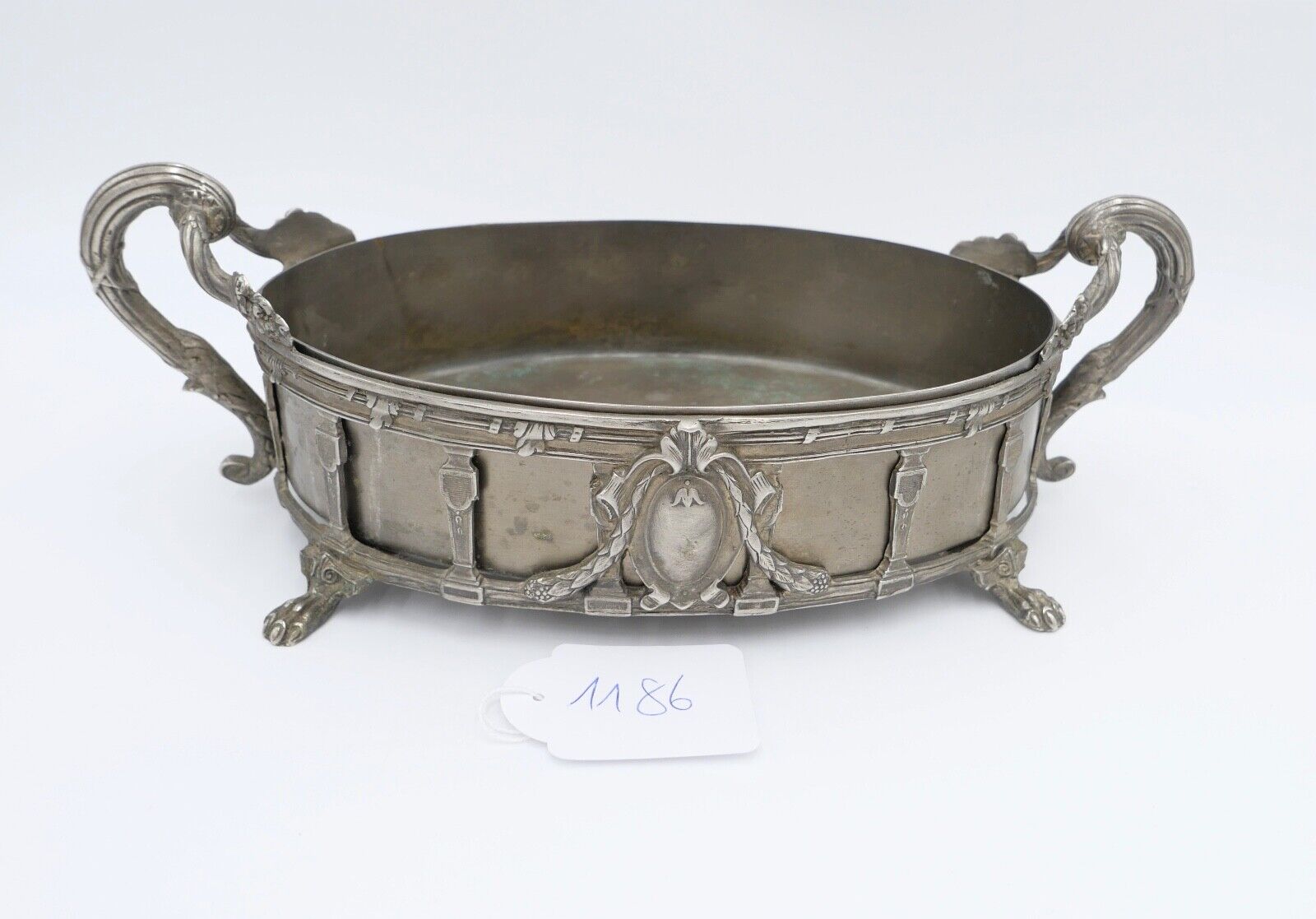 Obstschale Historismus 19. / 20. Jhd Jardiniere Messing Tafelaufsatz - Antikhandel-Stuttgart