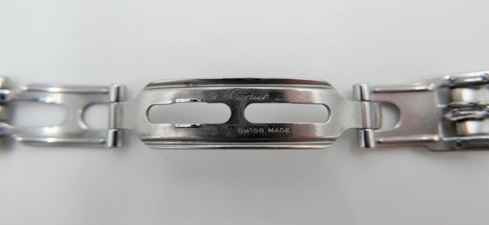 Vintage Cartier Panthere Brillanten Stahl / Gold 12 mm Armband Damen Bracelet - Antikhandel-Stuttgart