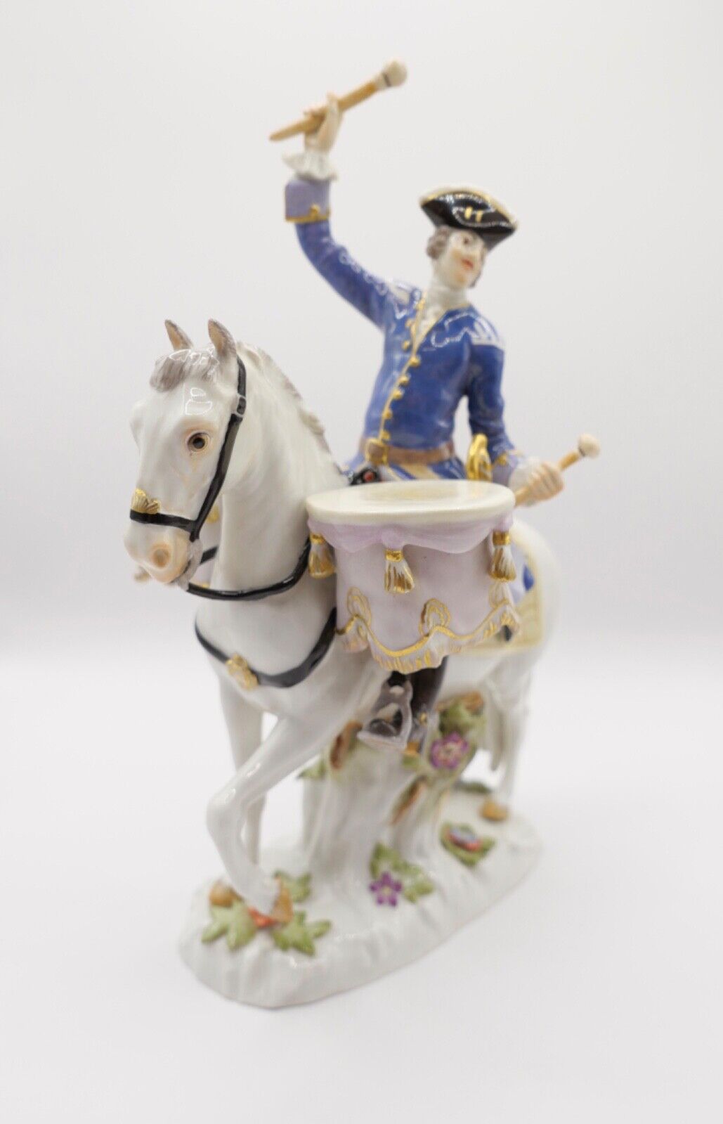 Meissen Figurengruppe 1. Wahl Paukenschläger Trommler zu Pferde Kändler 69555 - Antikhandel-Stuttgart