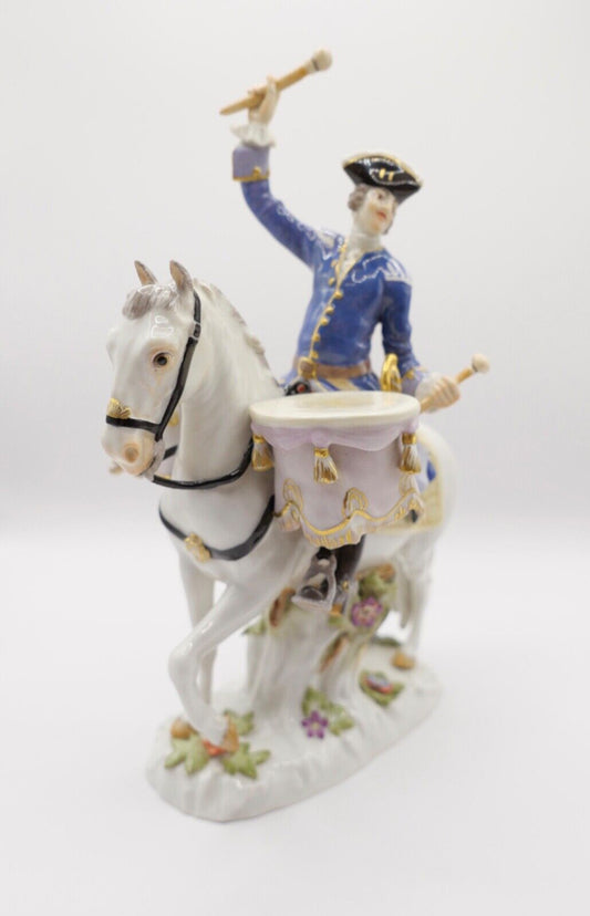 Meissen Figurengruppe 1. Wahl Paukenschläger Trommler zu Pferde Kändler 69555 - Antikhandel-Stuttgart