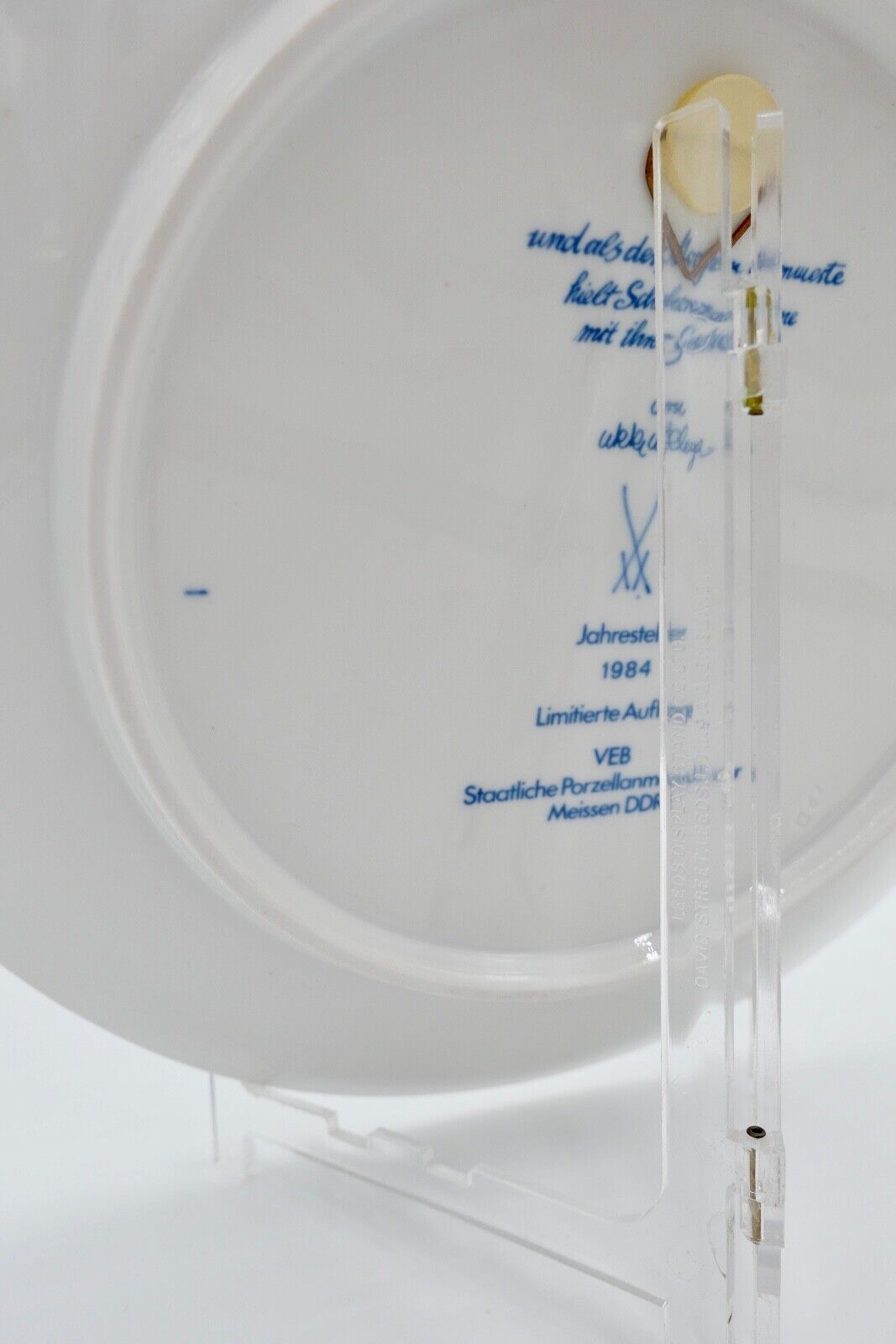 Meissen 1. Wahl Wandteller SCHEHEZARADE 26 cm Jahresteller 1984 Morgendämmerung - Antikhandel-Stuttgart