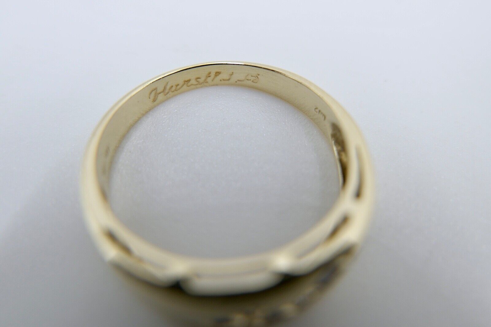 Alter Ring Gelbgold 585 / 14K Brillant & Saphir Gr. 62 MH - Antikhandel-Stuttgart
