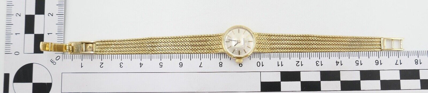 1960er Elegante OMEGA 7173 Gelbgold Damenuhr 750 18K orig. Etui Ø 17mm Kal. 484 - Antikhandel-Stuttgart