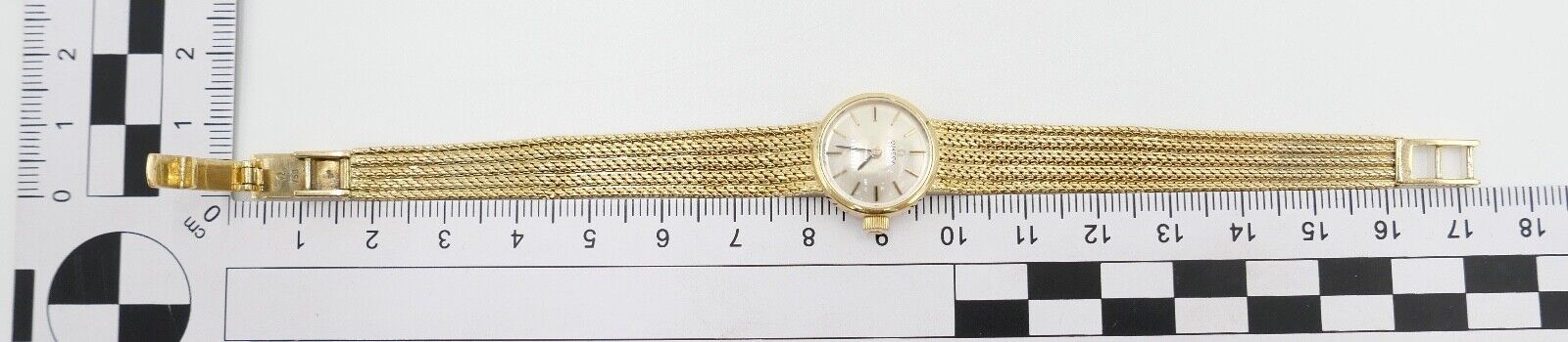 1960er Elegante OMEGA 7173 Gelbgold Damenuhr 750 18K orig. Etui Ø 17mm Kal. 484 - Antikhandel-Stuttgart