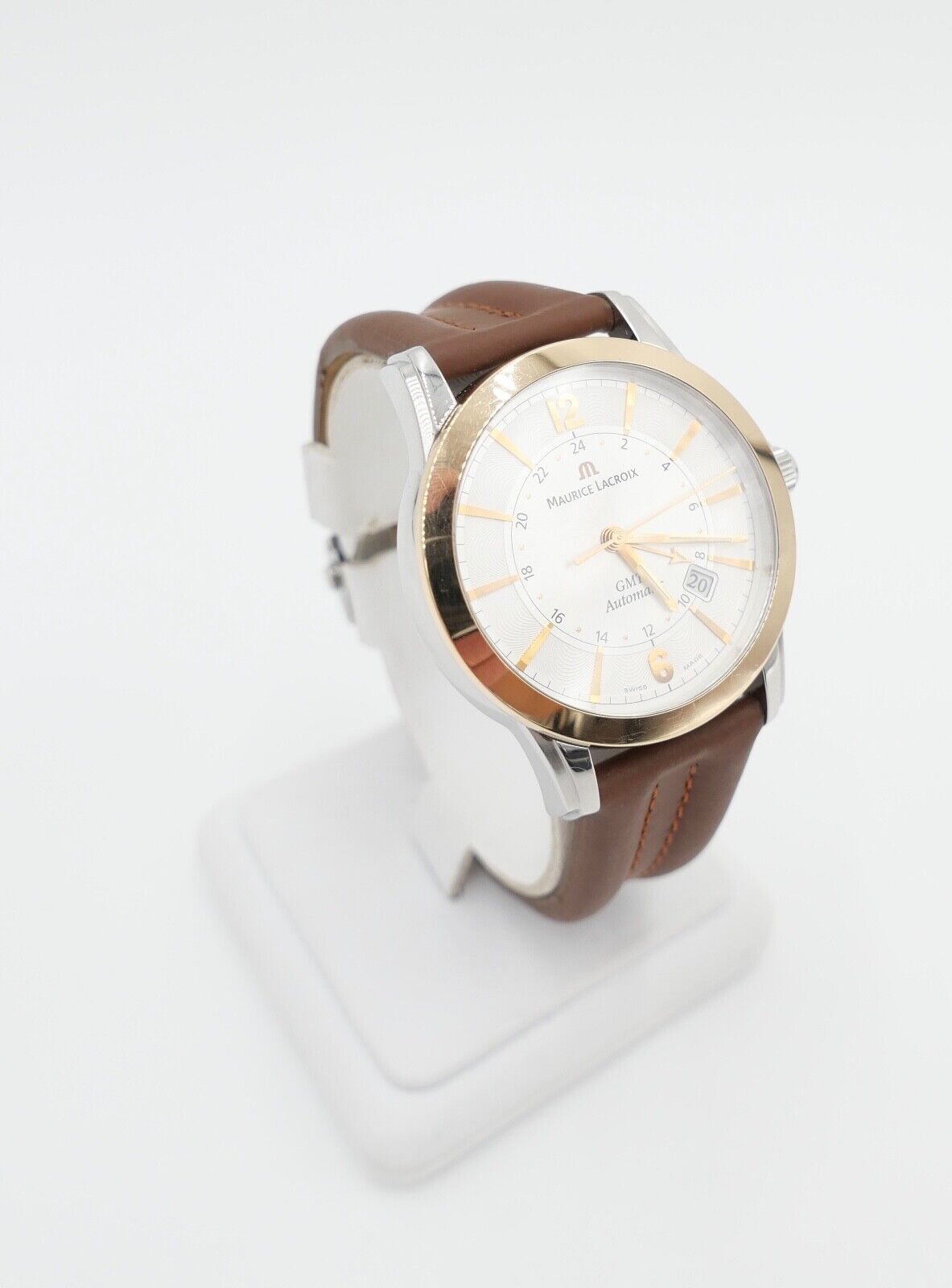 Maurice Lacroix Pontos PT 6068 GMT Automatic 18K / 750 Gold Armbanduhr Watch - Antikhandel-Stuttgart