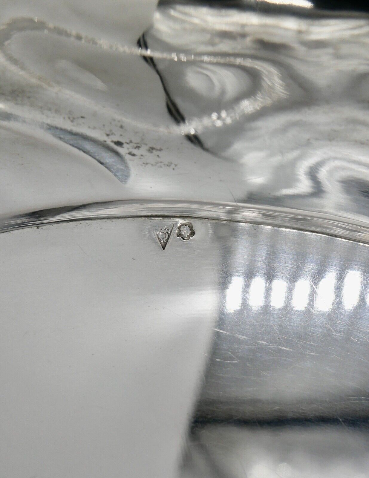 Antik Silbertablett Servierplatte Österreich Ungarn ÖMM 50x37cm 800er Budapest - Antikhandel-Stuttgart