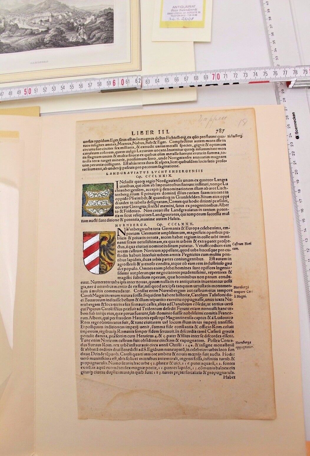 Antike Schriften Geistliche Stammbaum Nürnberg Carlsbad Druck Zeitschrift Posten - Antikhandel-Stuttgart