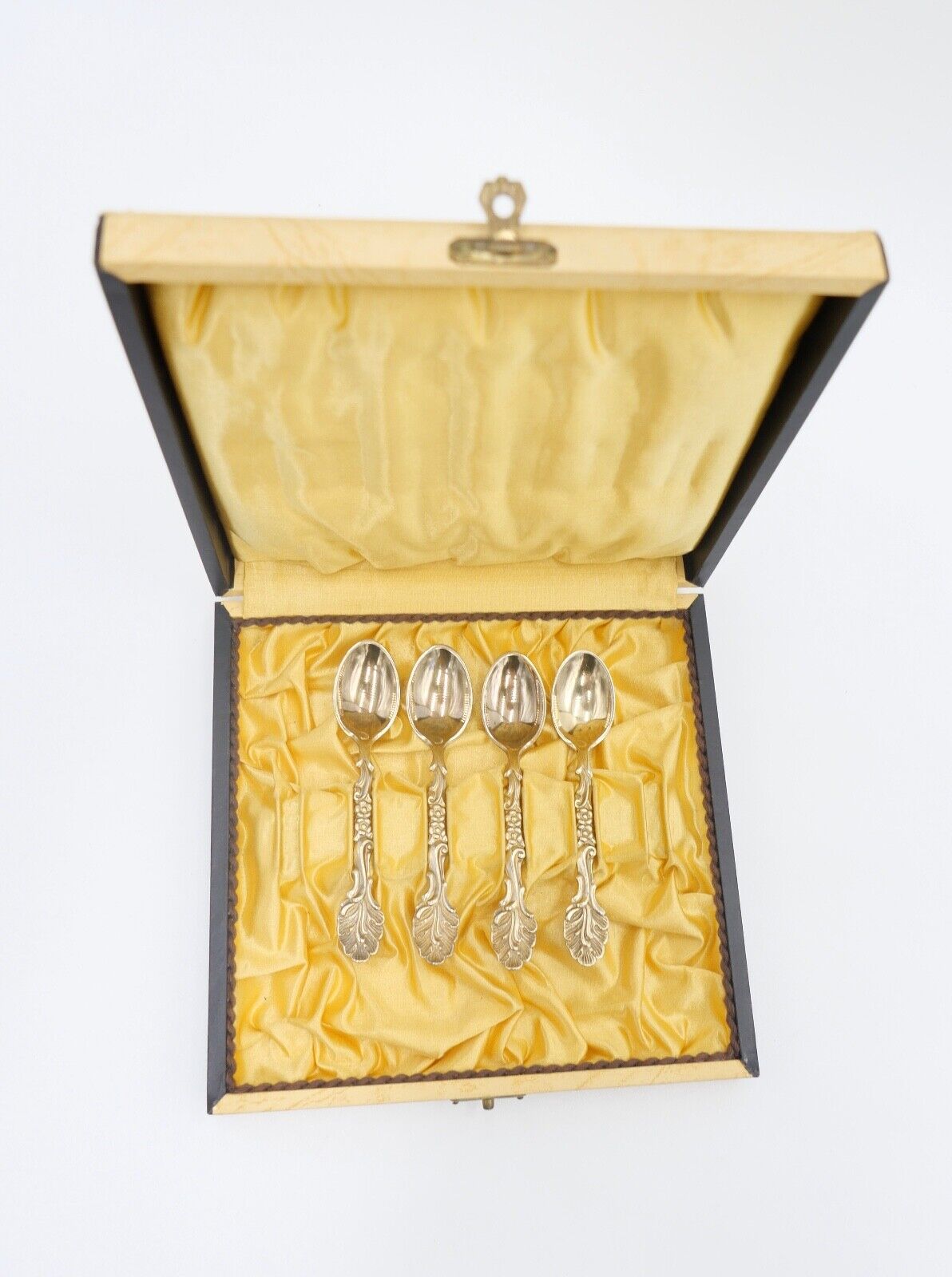 1947 Dänemark Johannes Siggaard 830 Silber vergoldet Mokka Löffel 4 Stück - Antikhandel-Stuttgart