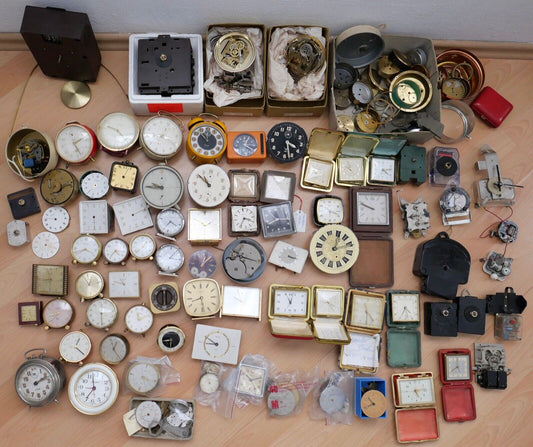 KOVOLUT Ersatzteile Uhrmacherauflösung vintage Junghans Wecker Kienzle Uhrwerk - Antikhandel-Stuttgart