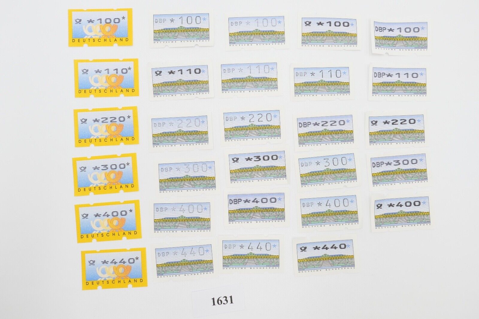 Briefmarken Bund ATM Marken der DBP diverse Beträge Pf - Antikhandel-Stuttgart