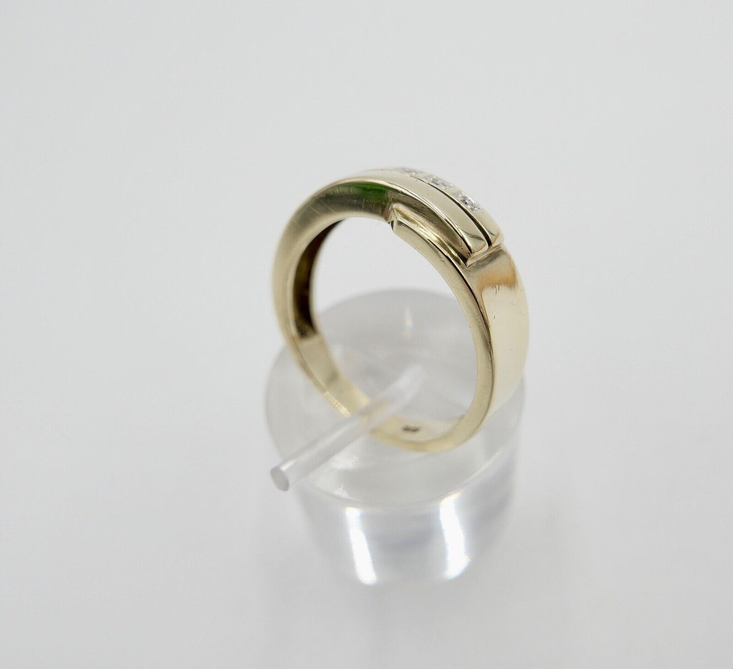 Massiver Damen Gelbgold Diamant / Brillant Ring 0,03 Ct 585 14K Gr. 61 PJ - Antikhandel-Stuttgart