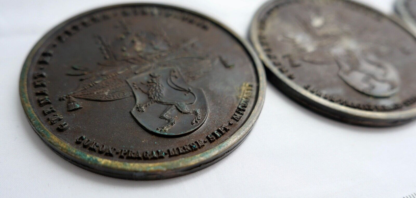 3 Stück Medaille Kaiserin Maria Anna Augusta Ferdinandi von Böhmen - Antikhandel-Stuttgart