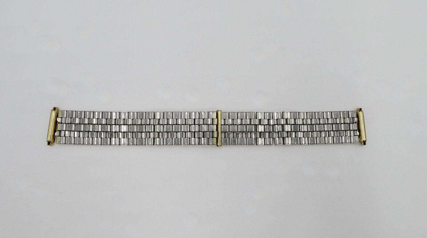 Altes ZRC Edelstahlband 17mm Uhrenband Vintage vergoldet Stretchband - Antikhandel-Stuttgart