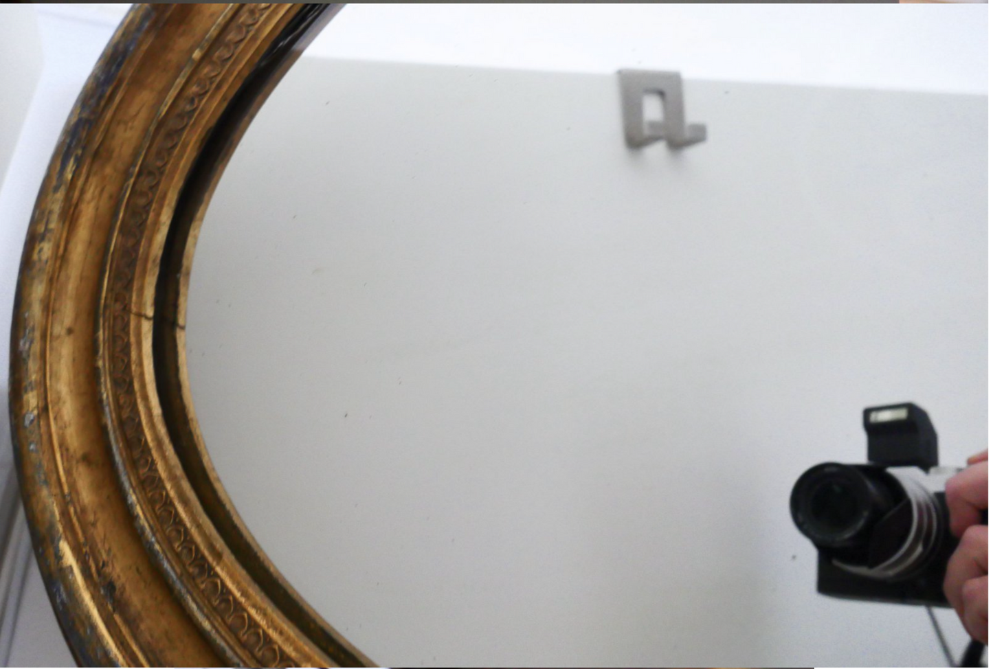 Antiker ovaler Wandspiegel 19. JH. 82x65cm um 1820 Restaurierungsbedürftig - Antikhandel-Stuttgart