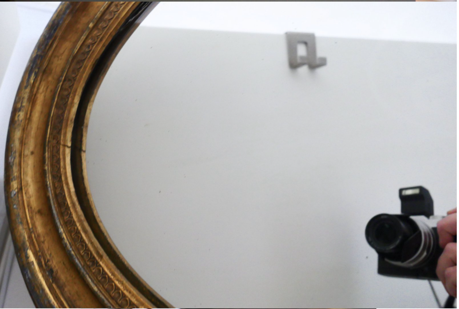 Antiker ovaler Wandspiegel 19. JH. 82x65cm um 1820 Restaurierungsbedürftig - Antikhandel-Stuttgart