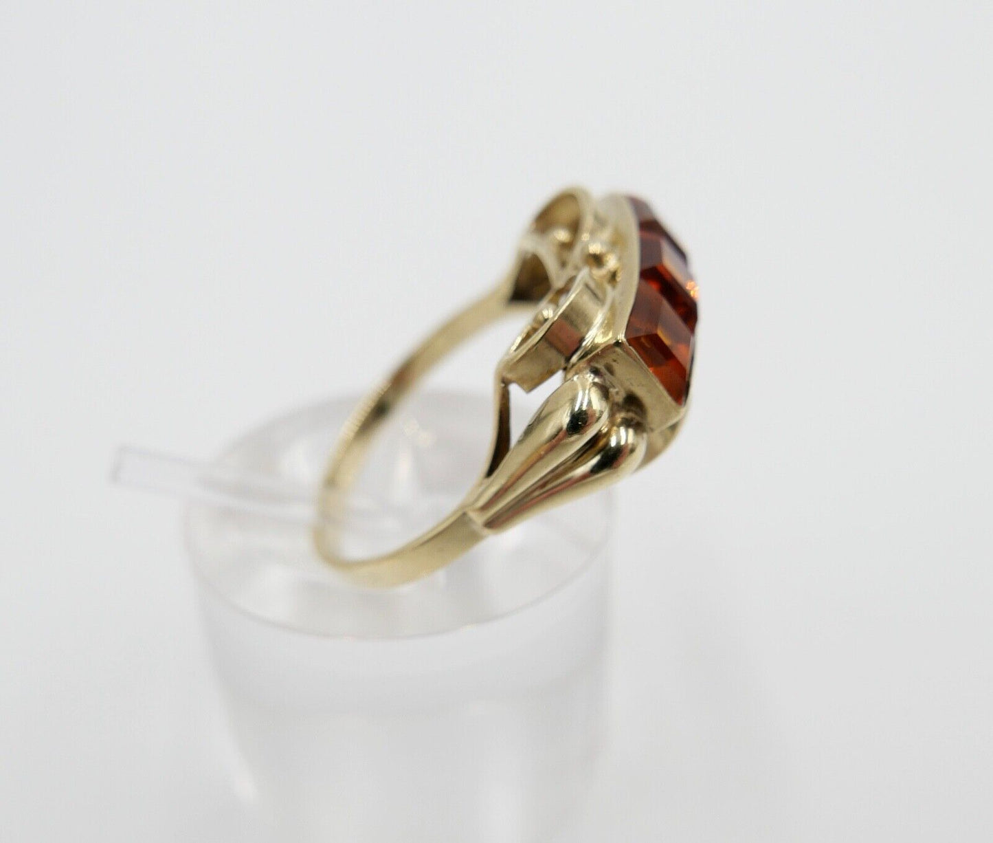 1940er Gold Ring 333 8K mit CITRIN Gr. 58 Damenring 1,8 CTW - Antikhandel-Stuttgart