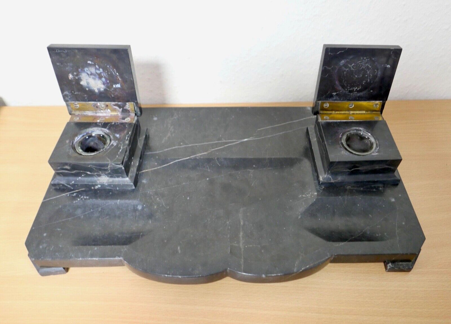 antike Schreibtischgarnitur aus Marmor - Antikhandel-Stuttgart