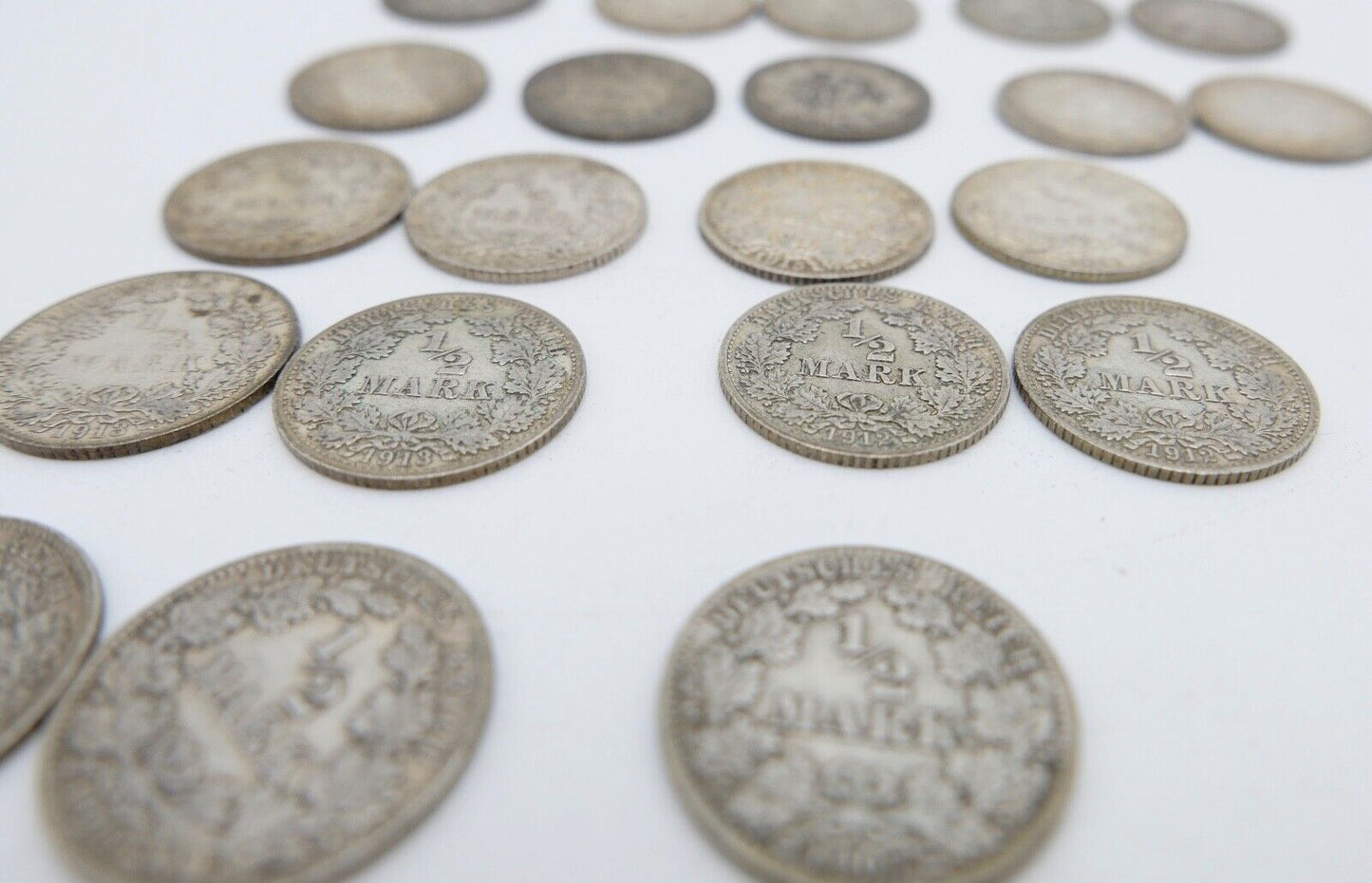 39x 1/2 Mark Jäger 16 / J.16 Silber 1905-1919 ss-stg sehr schön - Stempelglanz - Antikhandel-Stuttgart