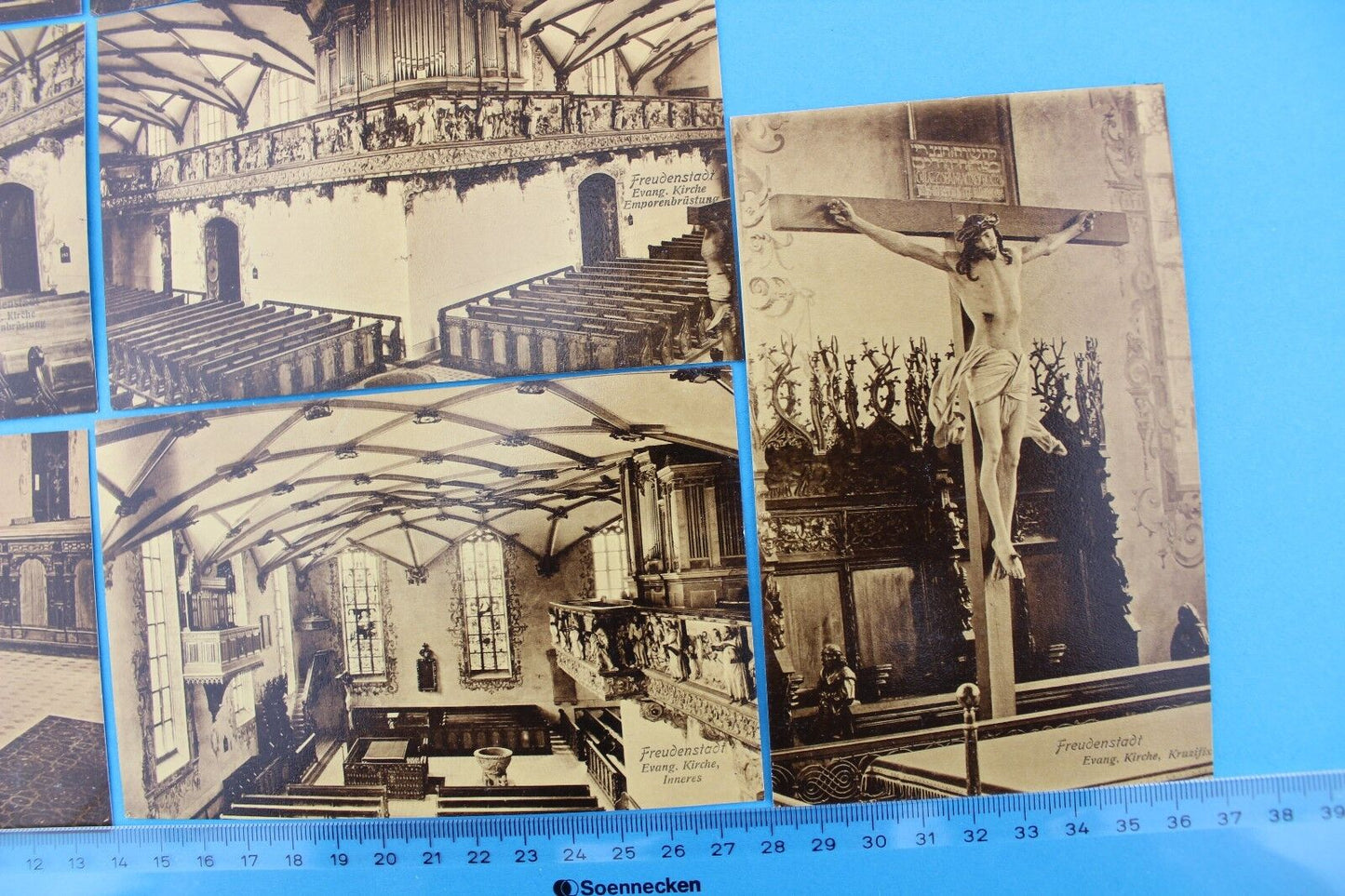 Konvolut seltene alte Ansicht Postkarten FREUDENSTADT Evang Kirche Lot postcards - Antikhandel-Stuttgart