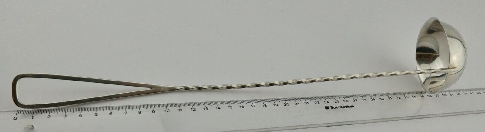 90er WMF Kelle Schöpfer Bowle versilbert langer gedrehter Stiel - Antikhandel-Stuttgart