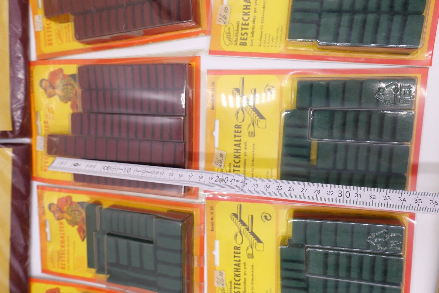 Posten Konvolut Besteckhalter und Filz NEU in OVP Ladenauflösung ALBEC 1980er - Antikhandel-Stuttgart