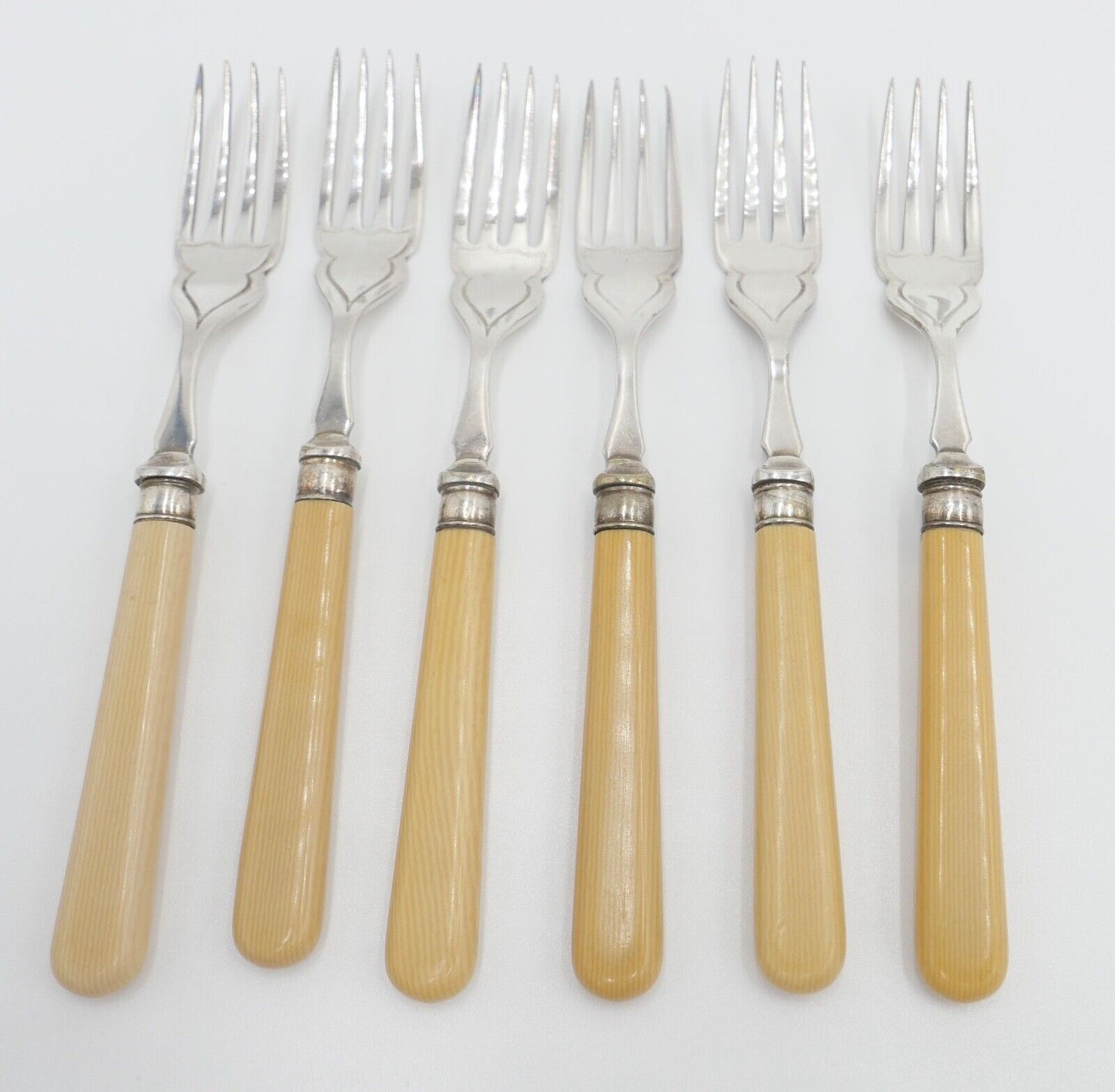 12 Teile E.P.N.S. Besteck 30er / 40er Jahre vintage Gabel Fischmesser - Antikhandel-Stuttgart