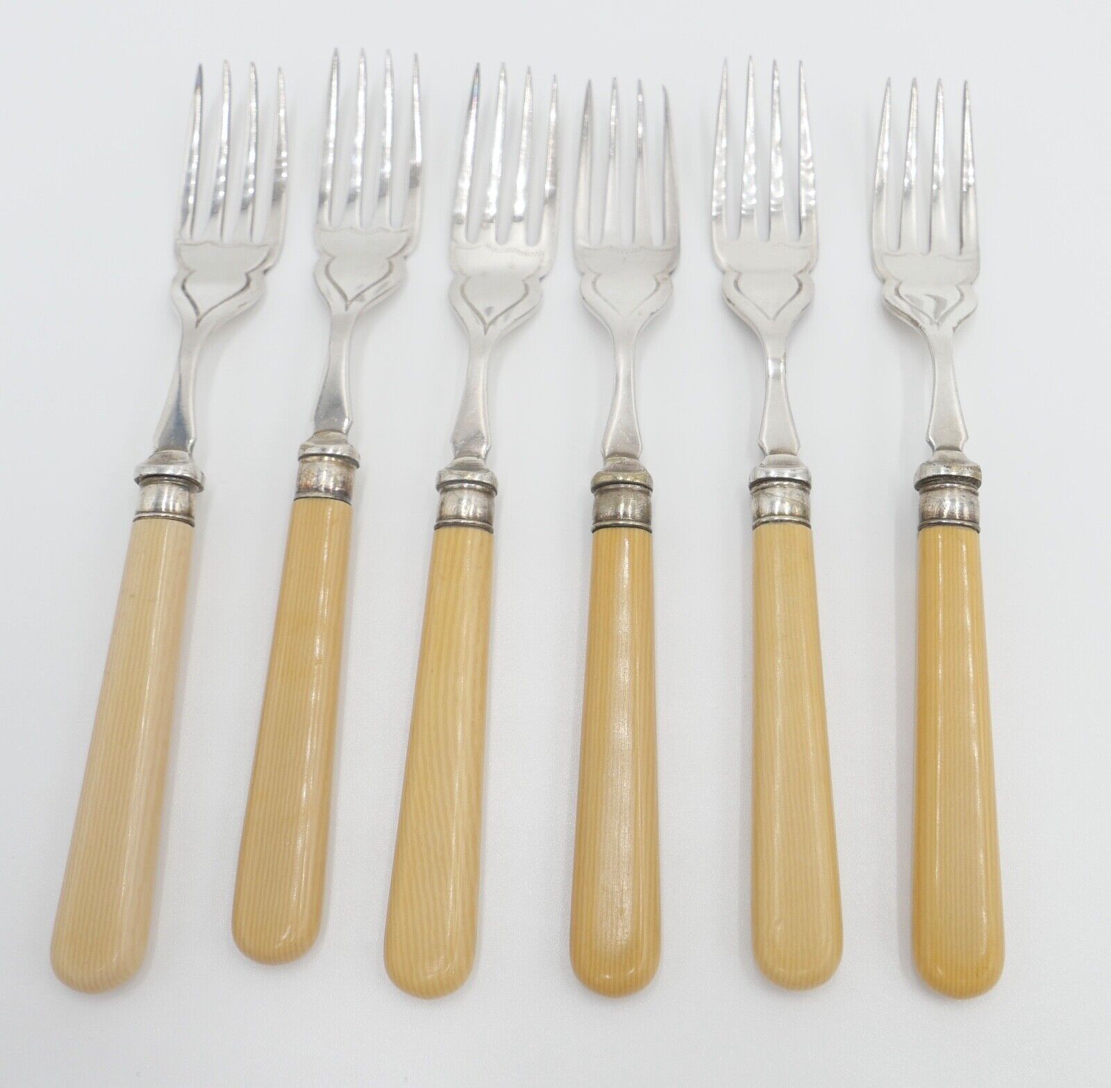 12 Teile E.P.N.S. Besteck 30er / 40er Jahre vintage Gabel Fischmesser - Antikhandel-Stuttgart