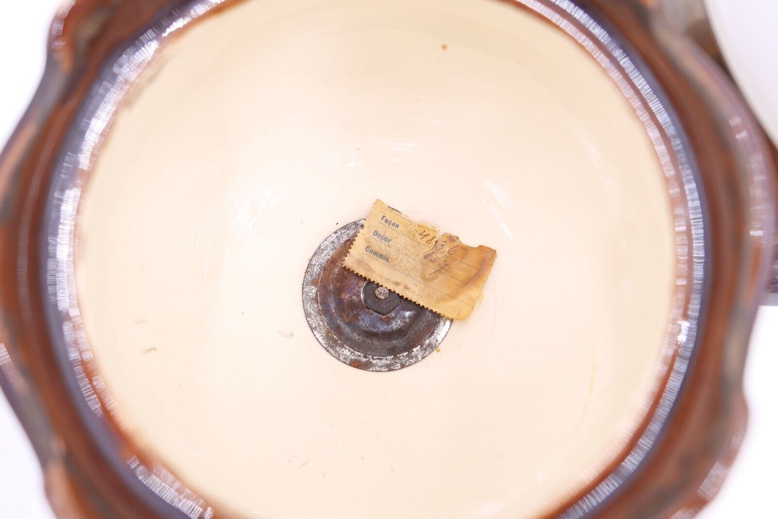 Alte Jugendstil Petroleumlampe um 1910 KARL KNEUSEL Zeulenroda Bronze Majolika - Antikhandel-Stuttgart