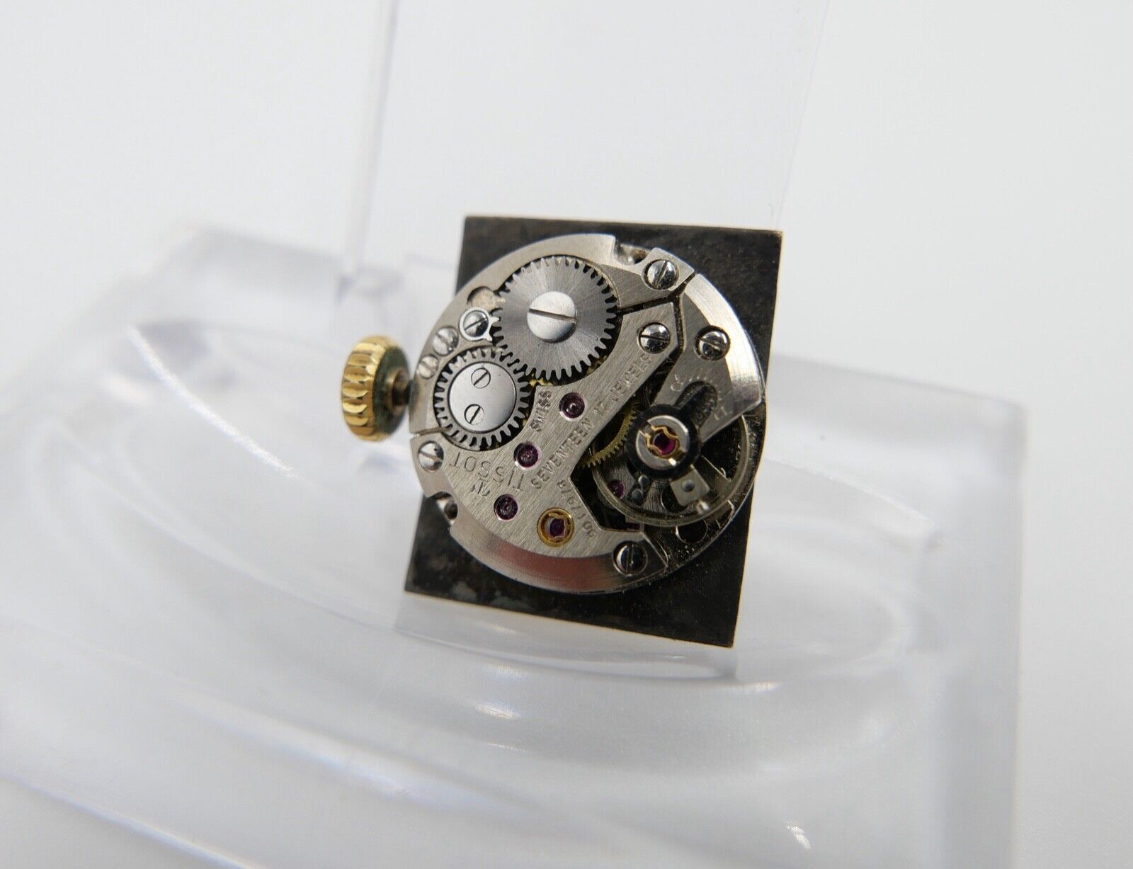 LÄUFT Tissot Stylist 709-1 Uhrwerk Ziffernblatt Zeiger Krone voll funktionsfähig - Antikhandel-Stuttgart