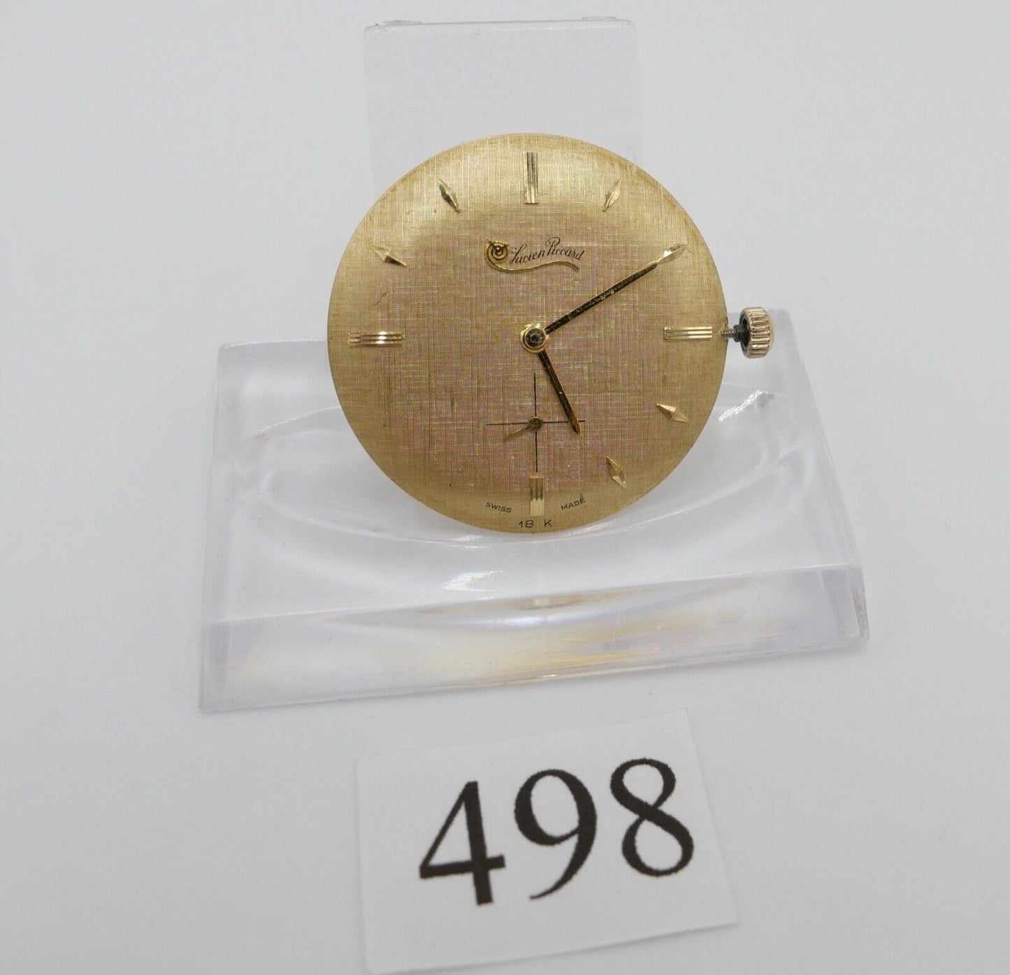 LÄUFT LUCIEN PICCARD Cal. LP42 Uhrwerk Ziffernblatt Zeiger Krone funktionsfähig - Antikhandel-Stuttgart