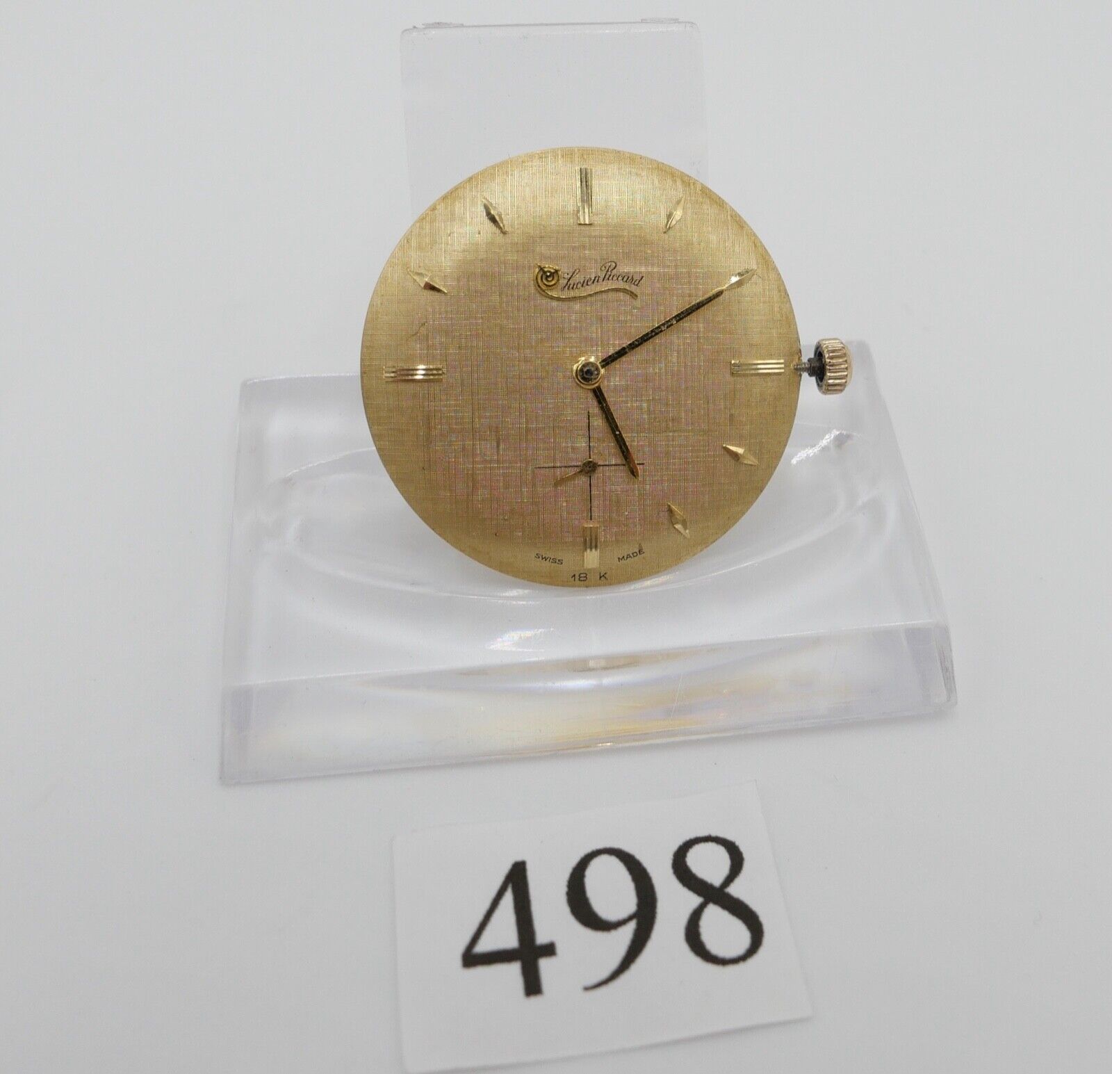 LÄUFT LUCIEN PICCARD Cal. LP42 Uhrwerk Ziffernblatt Zeiger Krone funktionsfähig - Antikhandel-Stuttgart