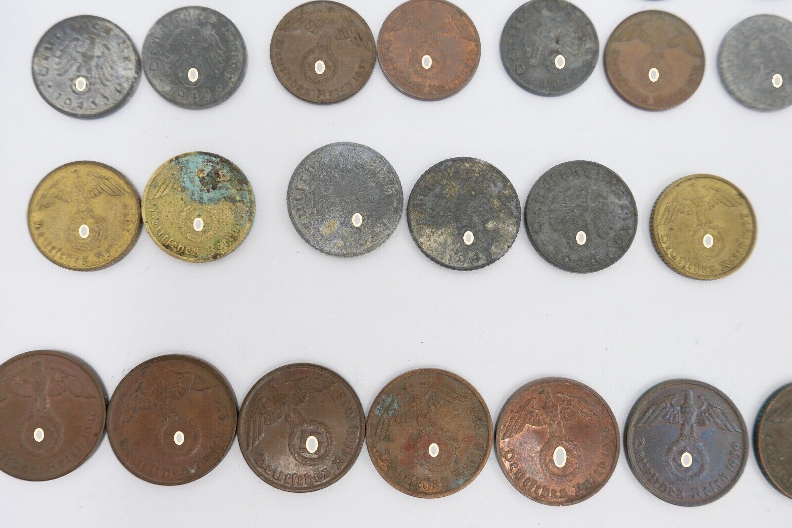 Reichsmark Drittes Reich J.354 1 Mark 2, 10, 5, 50, 1 Pfennig J.362 J.370 - Antikhandel-Stuttgart