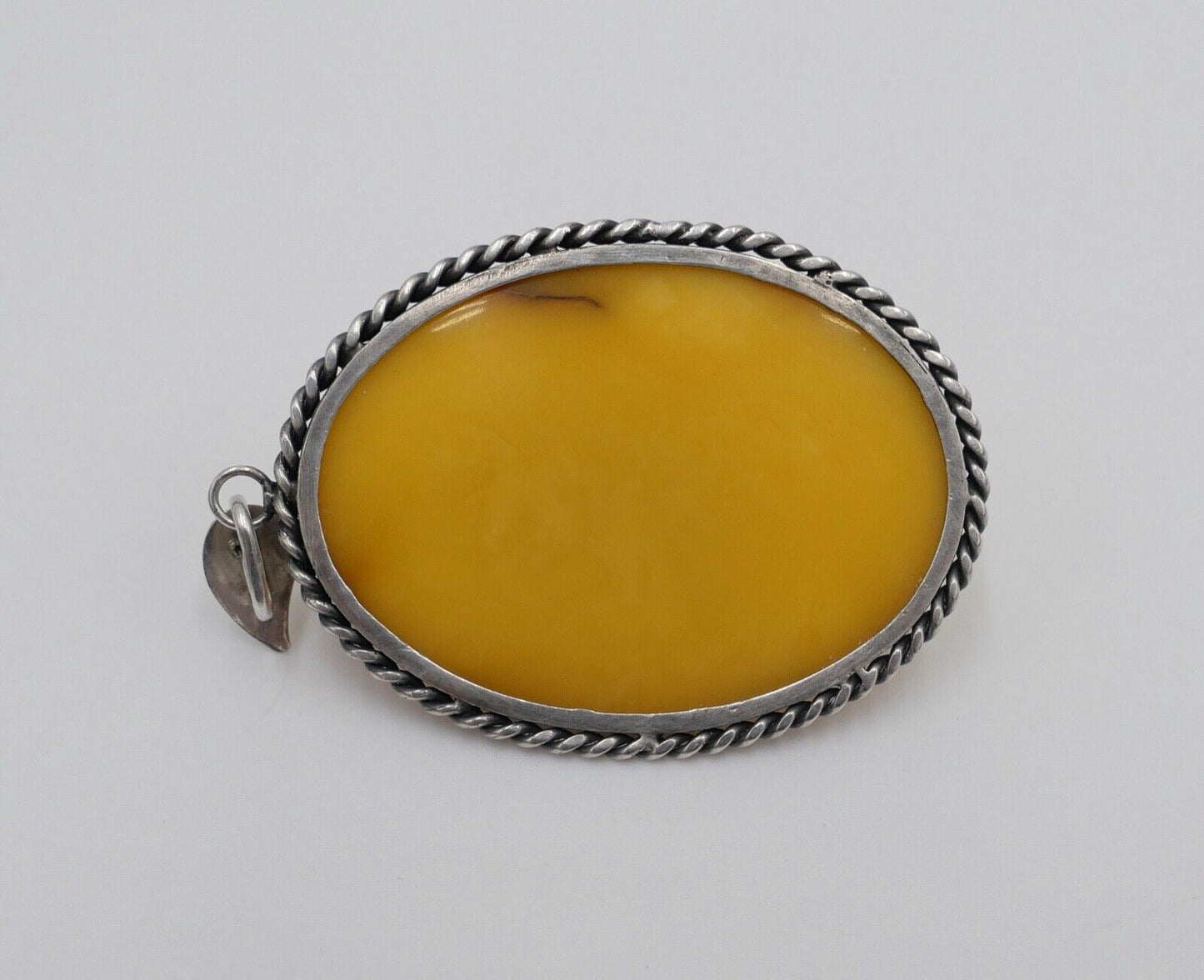 vintage alt Anhänger Silber Bernstein Butterscotch Relief Frauenkopf Amber - Antikhandel-Stuttgart