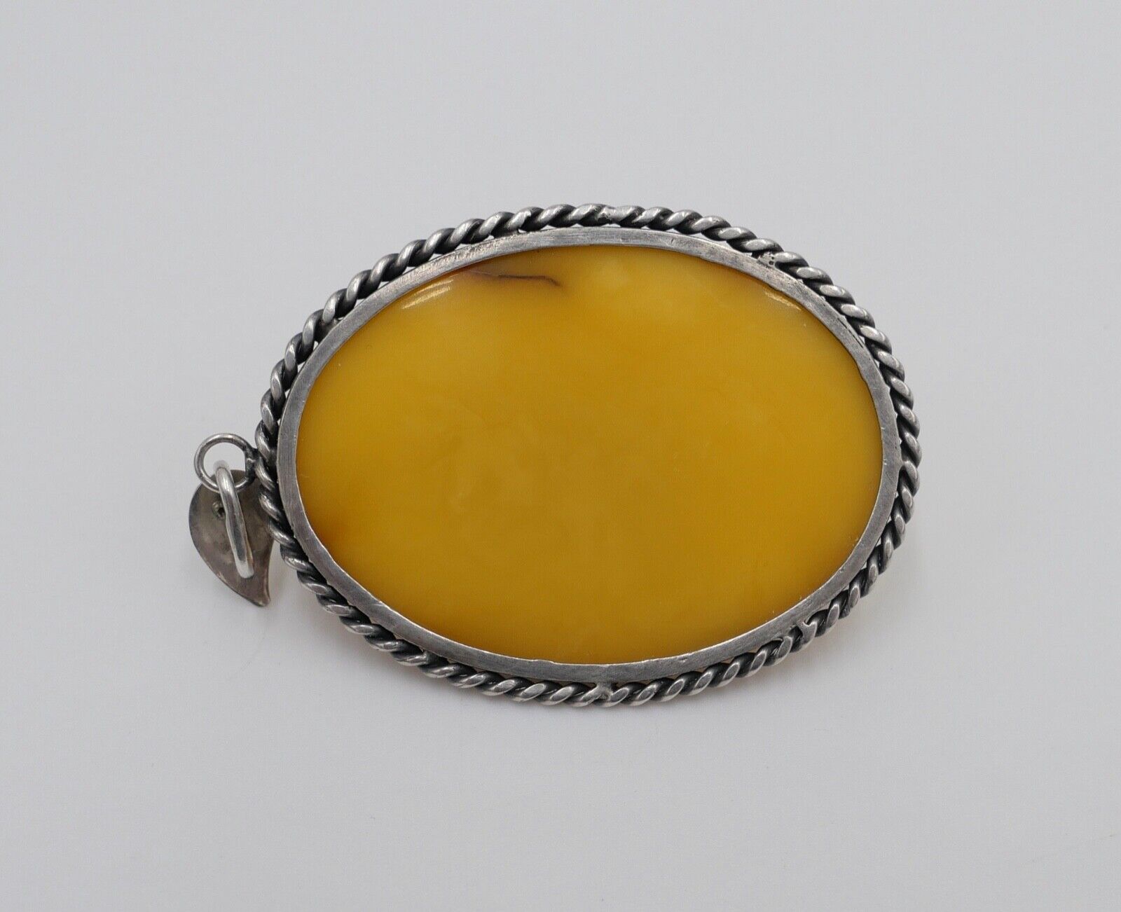 vintage alt Anhänger Silber Bernstein Butterscotch Relief Frauenkopf Amber - Antikhandel-Stuttgart