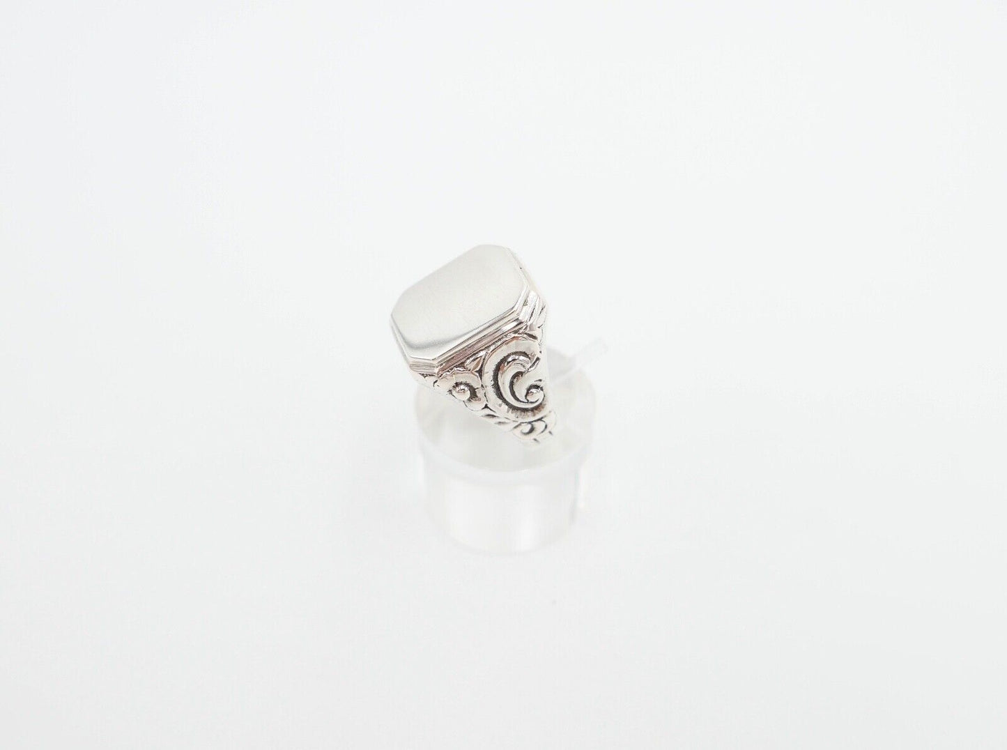 Alter JUGENDSTIL Siegelring Herrenring 835 Silber Gr. 62 ohne Siegelgravur - Antikhandel-Stuttgart