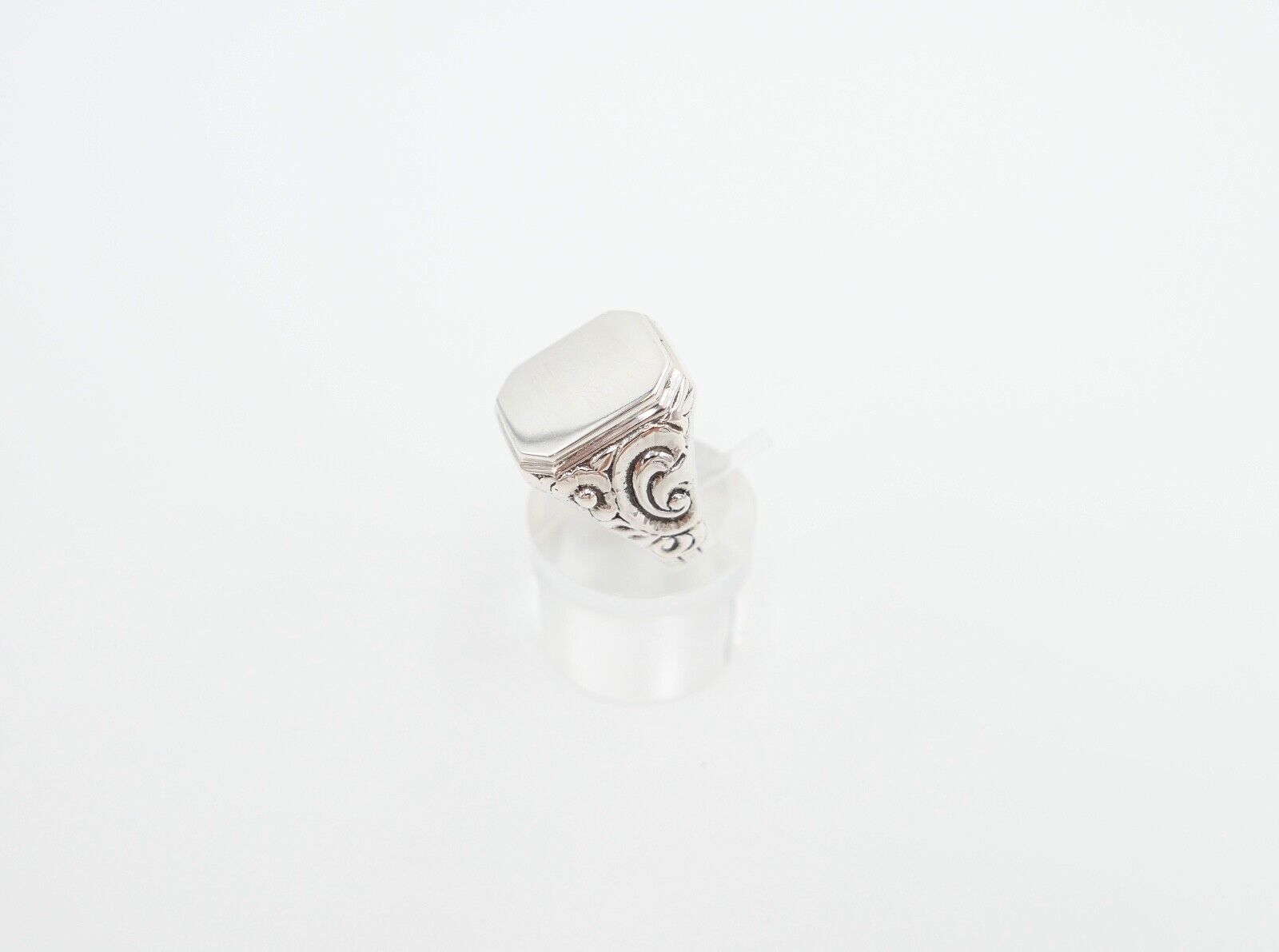 Alter JUGENDSTIL Siegelring Herrenring 835 Silber Gr. 62 ohne Siegelgravur - Antikhandel-Stuttgart