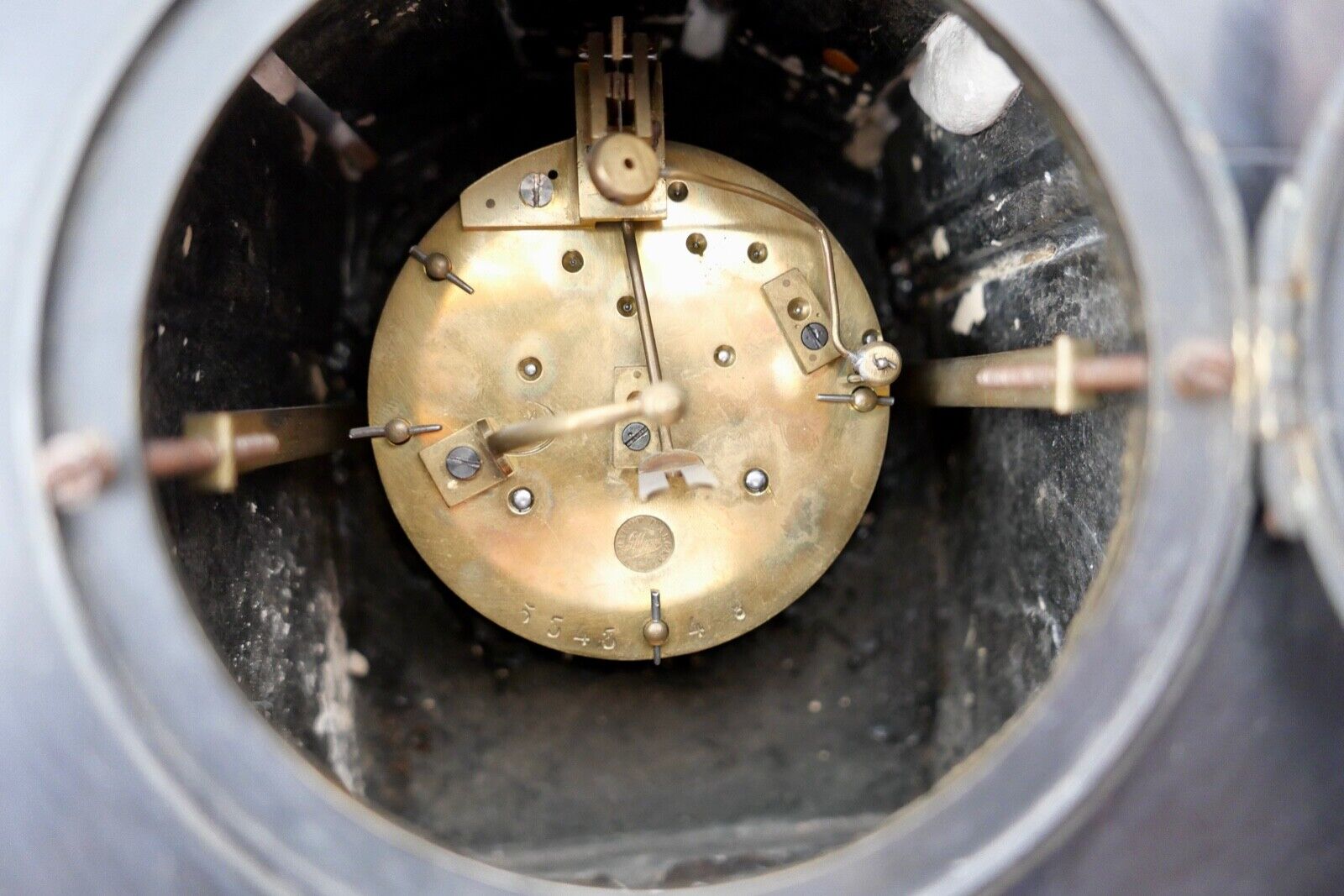 um 1870 antike alte französische Kaminuhr Médaille d'argent Georges Mégnin gold - Antikhandel-Stuttgart