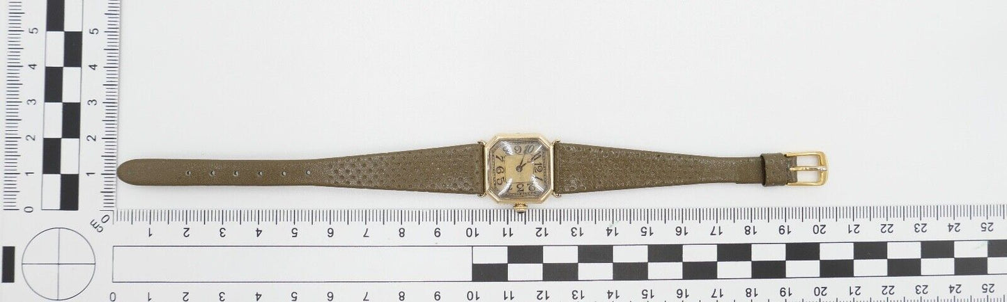 1930er Herren Damen Uhr Henry Blank & Co and Cresarrow USA 585 14K Gold Saphire - Antikhandel-Stuttgart