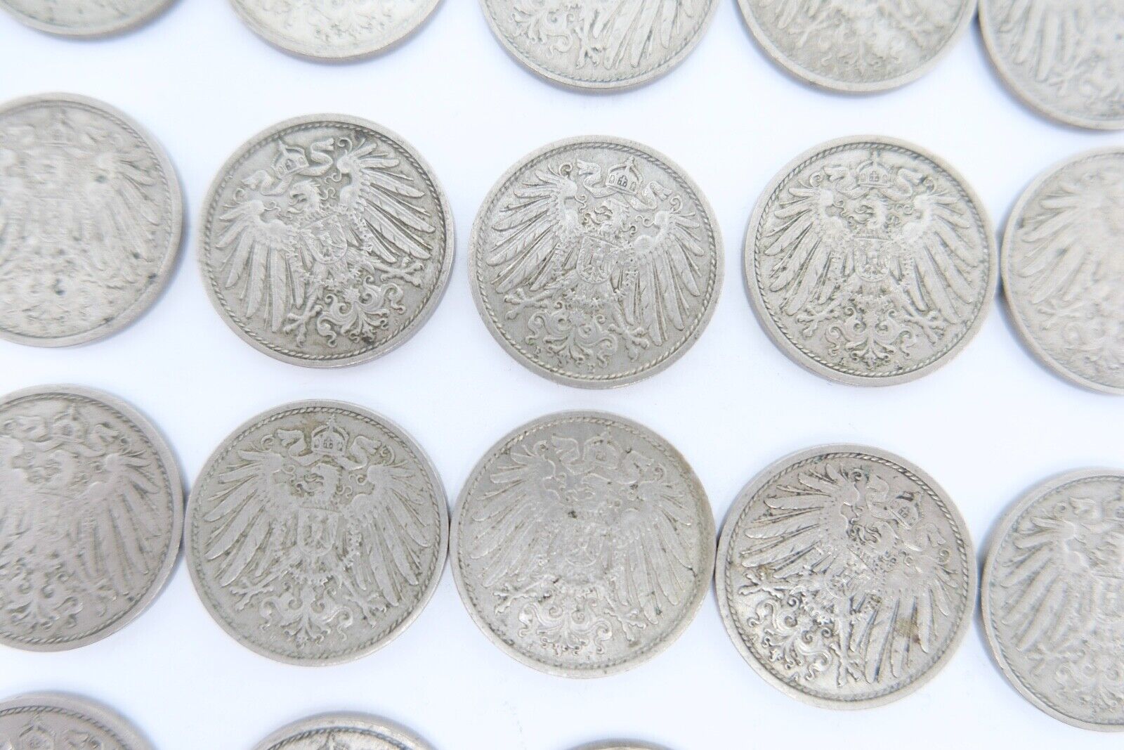 42x 10 Pfennig Kaiserreich 1912 1913 1914 1915 Jäger J. 13 ss-stg - Antikhandel-Stuttgart