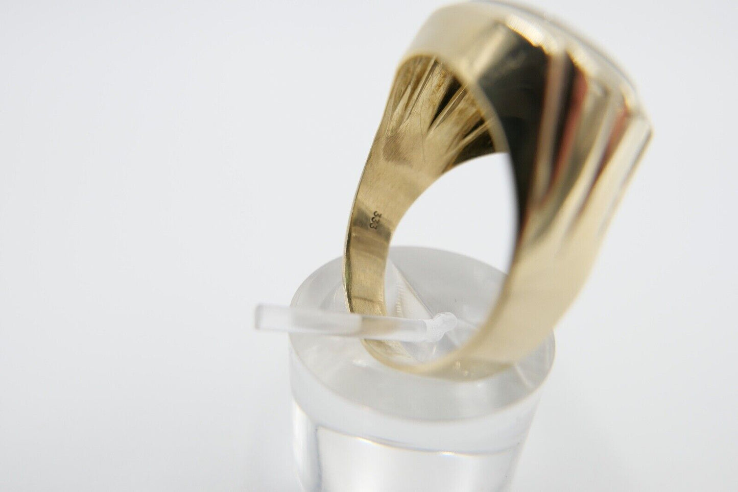 80er Jahre Siegelring Herrenring Gold 333 / 8K mit Turmalin Gr. 67 - Antikhandel-Stuttgart