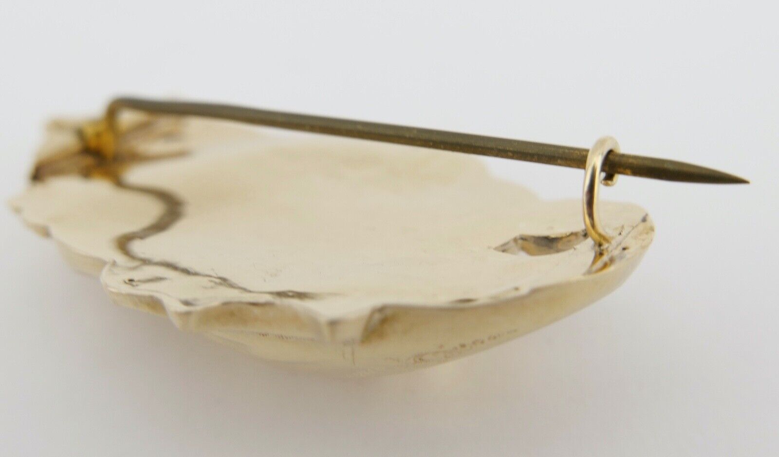 Antike Florale Biedermeier Barrock Schaumgold 14K 585 Brosche Ø 48x36 mm um 1840 - Antikhandel-Stuttgart